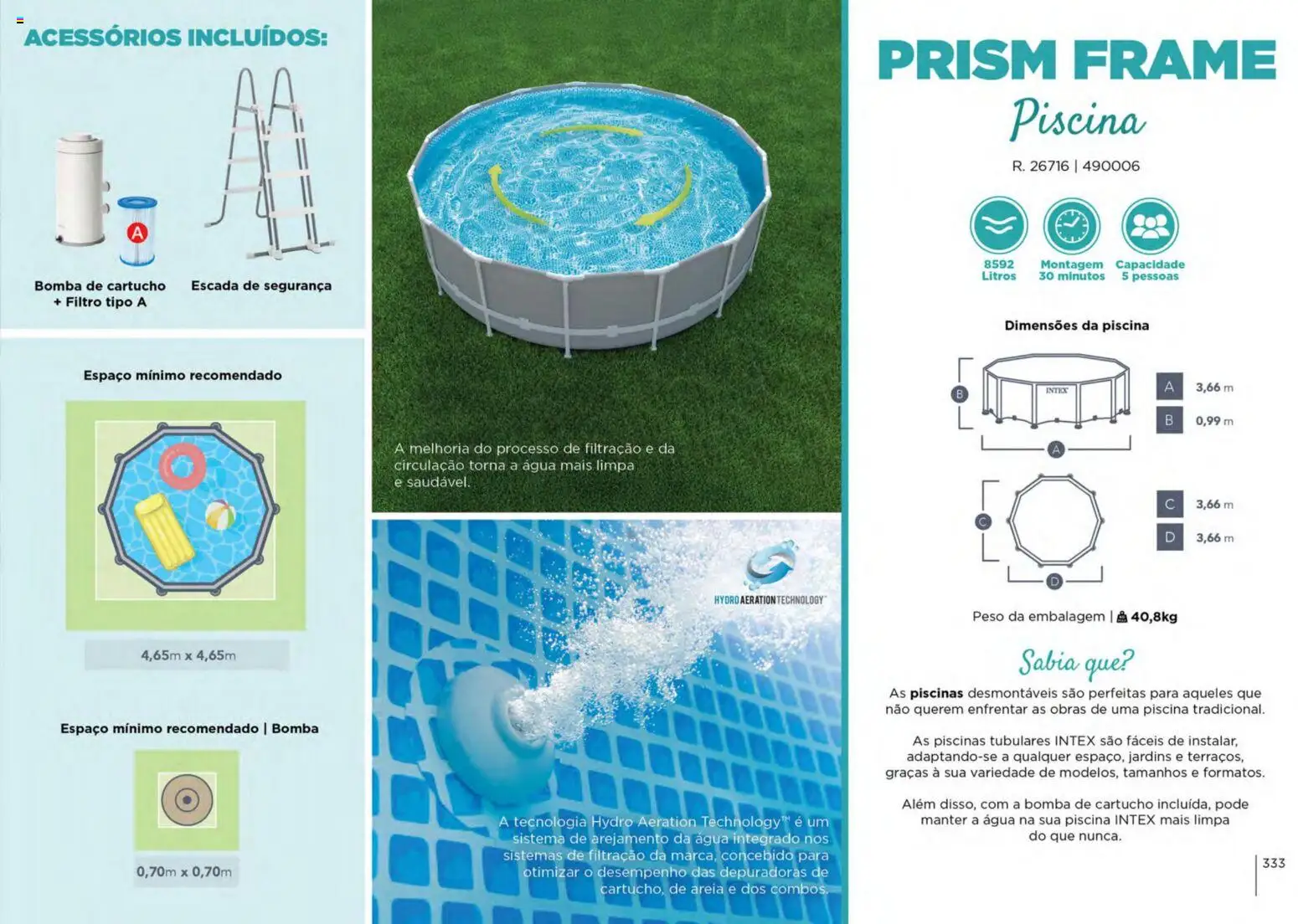 Espaço Casa Catálogo Ar Livre 2026 │ válido de 03.06.2026 | Página: 85 | Produtos: Agua, Escada, Areia, Piscinas