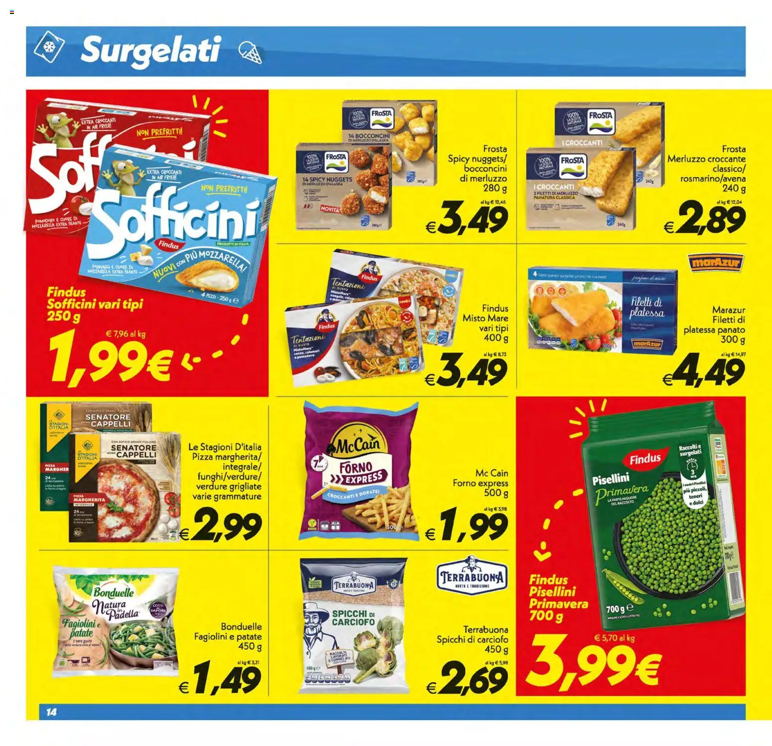 Volantino SuperConveniente del 31/07/2026 | Pagina: 14 | Prodotti: Merluzzo, Nuggets, Pomodoro, Padella