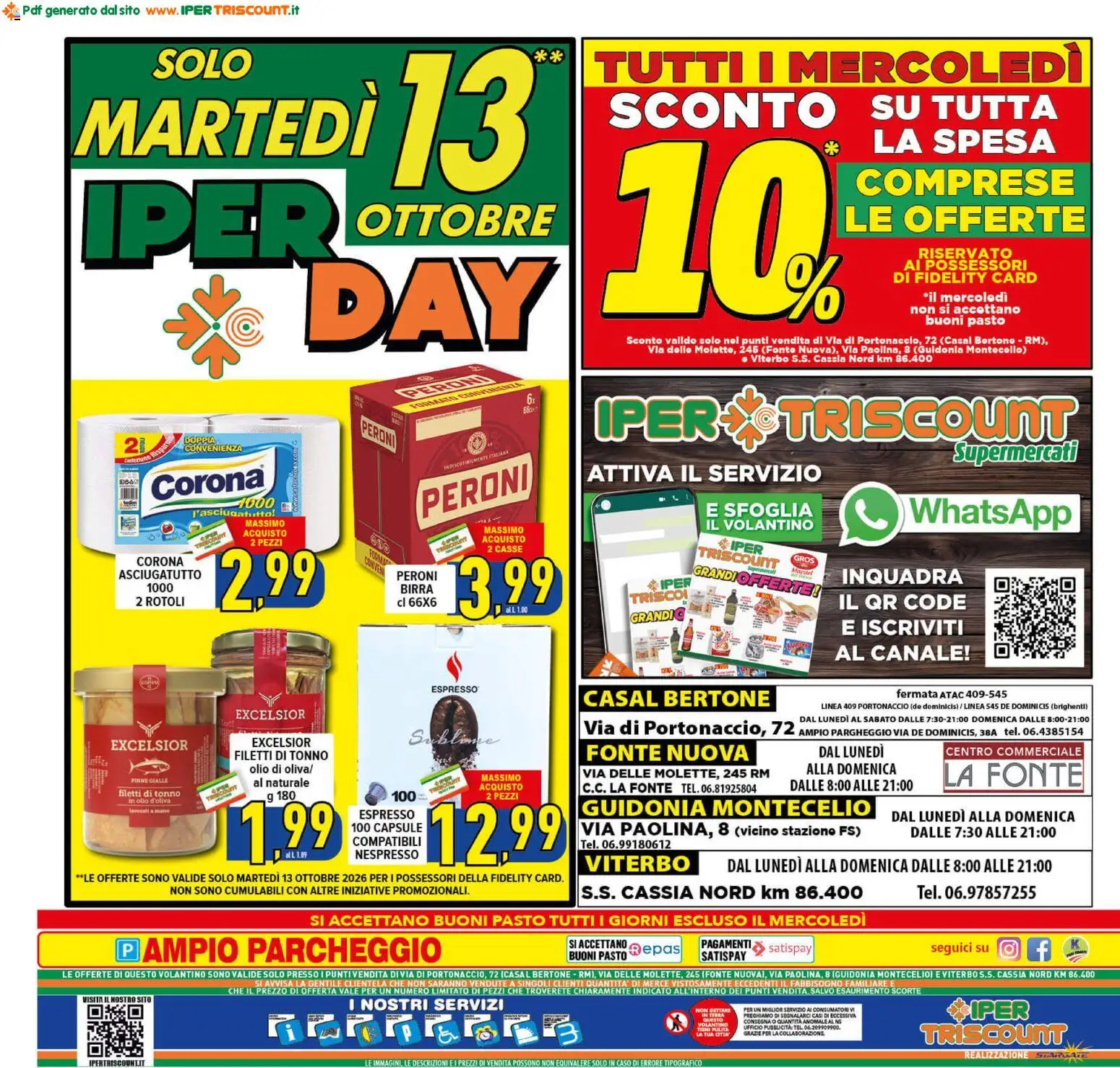 Volantino Ipertriscount del 02/10/2026 | Pagina: 20 | Prodotti: Olio, Tonno, Asciugatutto, Terra