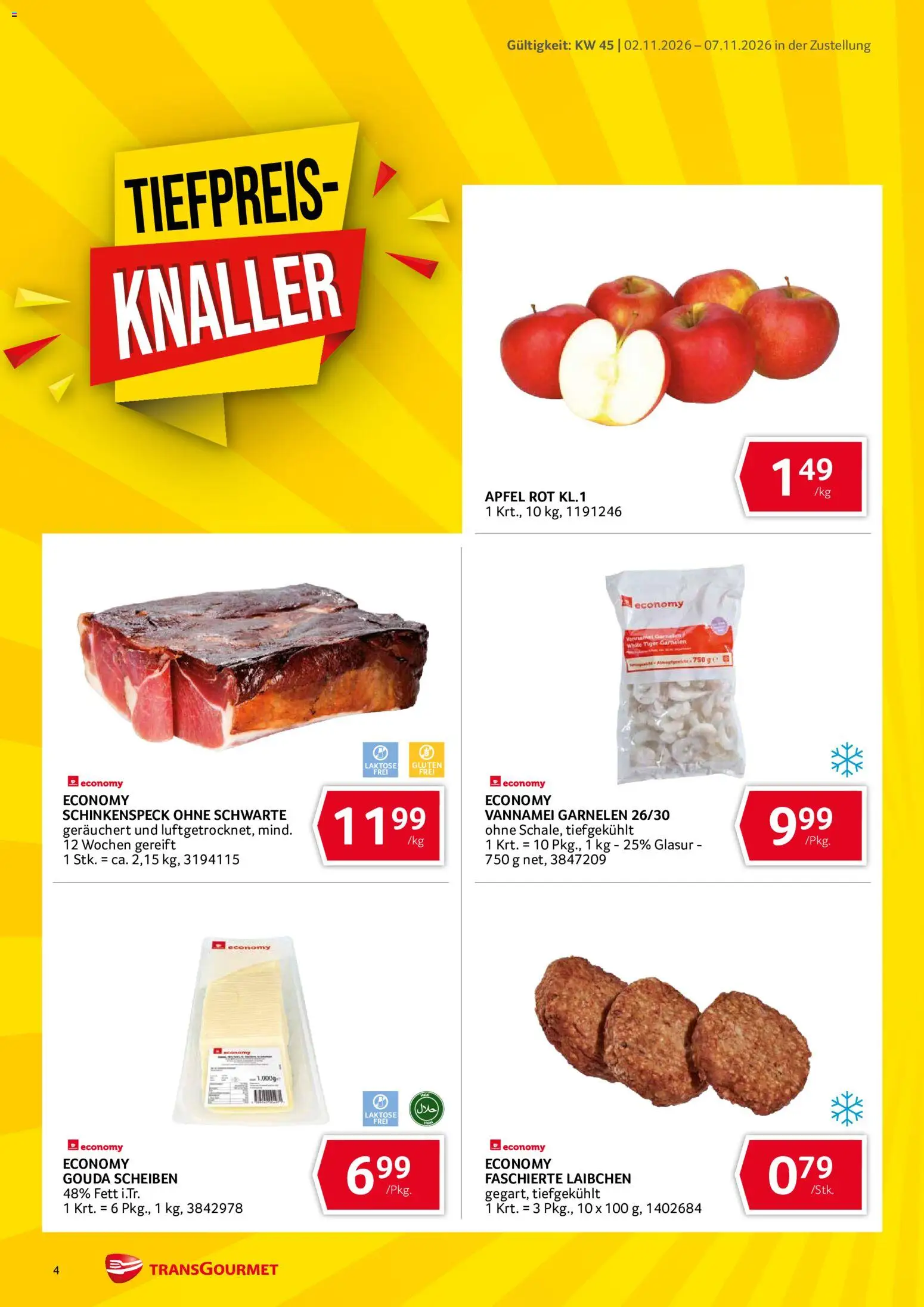Transgourmet Flugblatt gültig ab 02.11.2026 | Seite: 4 | Produkte: Äpfel