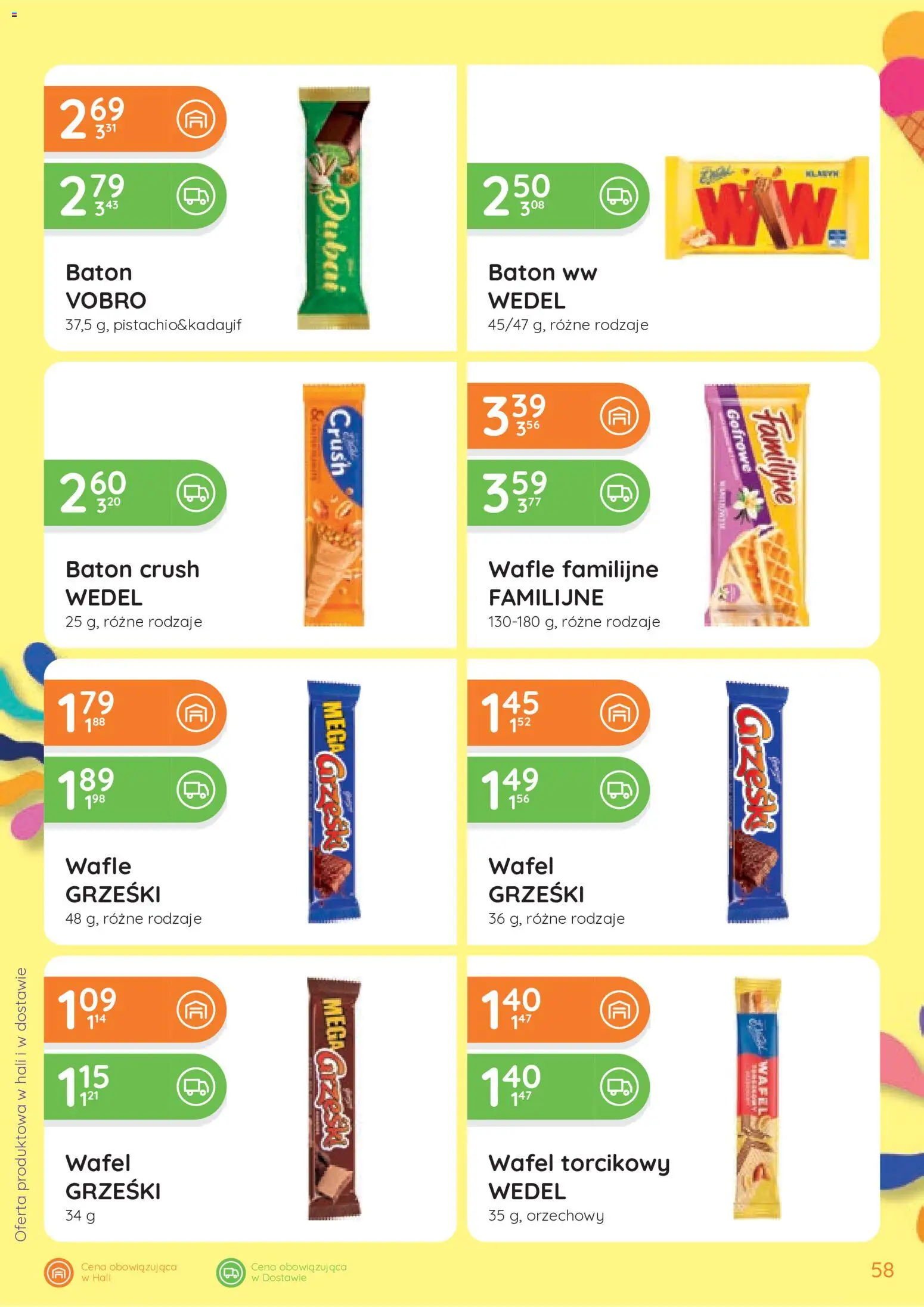 Eurocash gazetka od 25.06.2026 | Strona: 58 | Produkty: Wafle, Baton