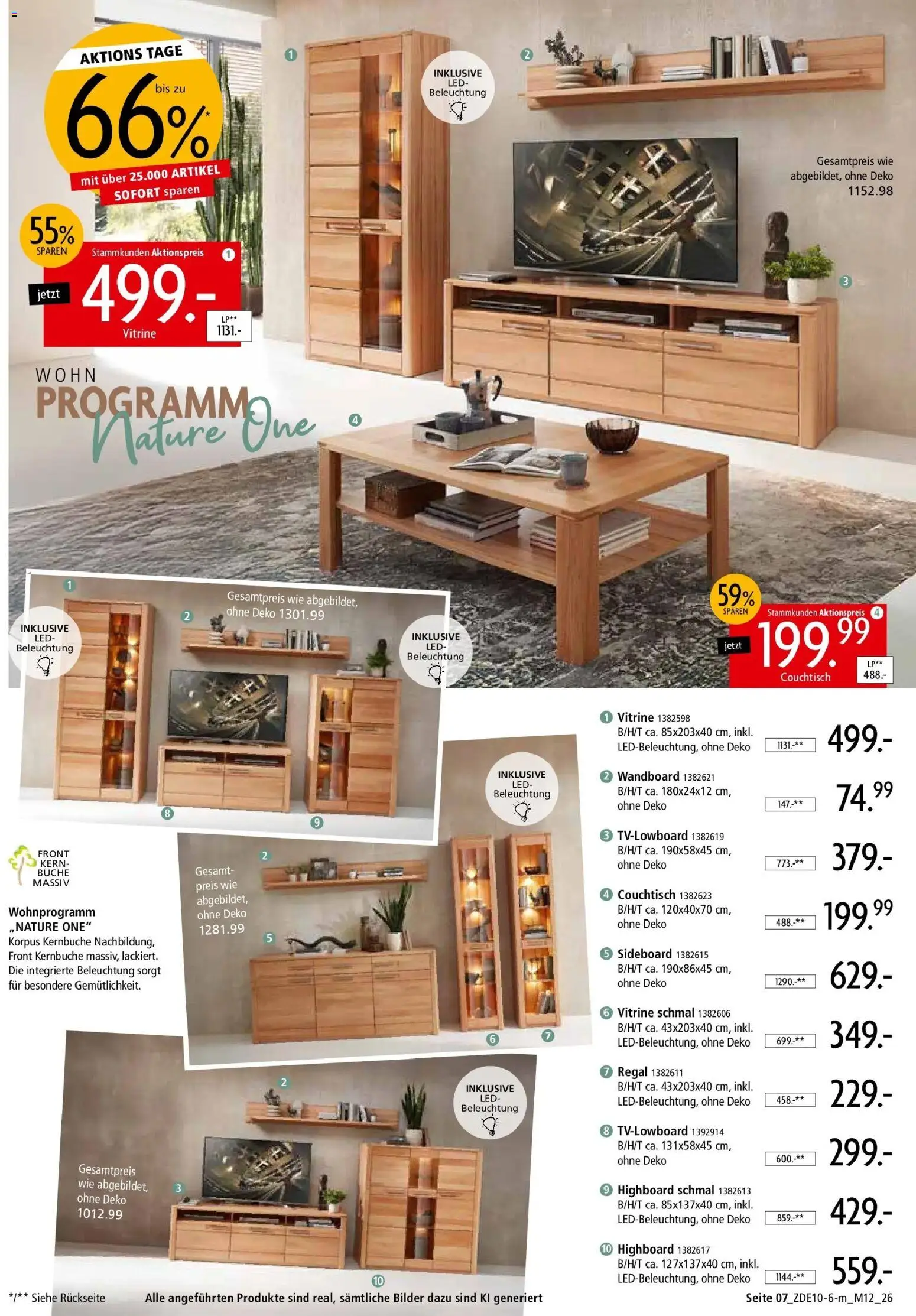 Zurbrüggen Z2 Mitnahme Möbel (ab 10.10.2026) zum Blättern | Seite: 7 | Produkte: HIghboard, Wandboard, Vitrine, Couchtisch