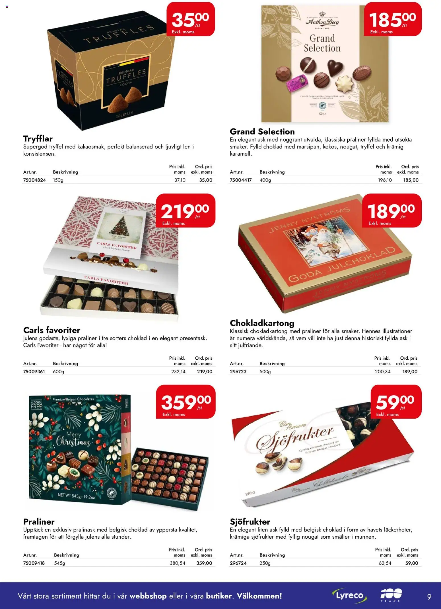 Lyreco reklamblad aktuell från 01/10/2026 | Sida: 9 | Produkter: Choklad