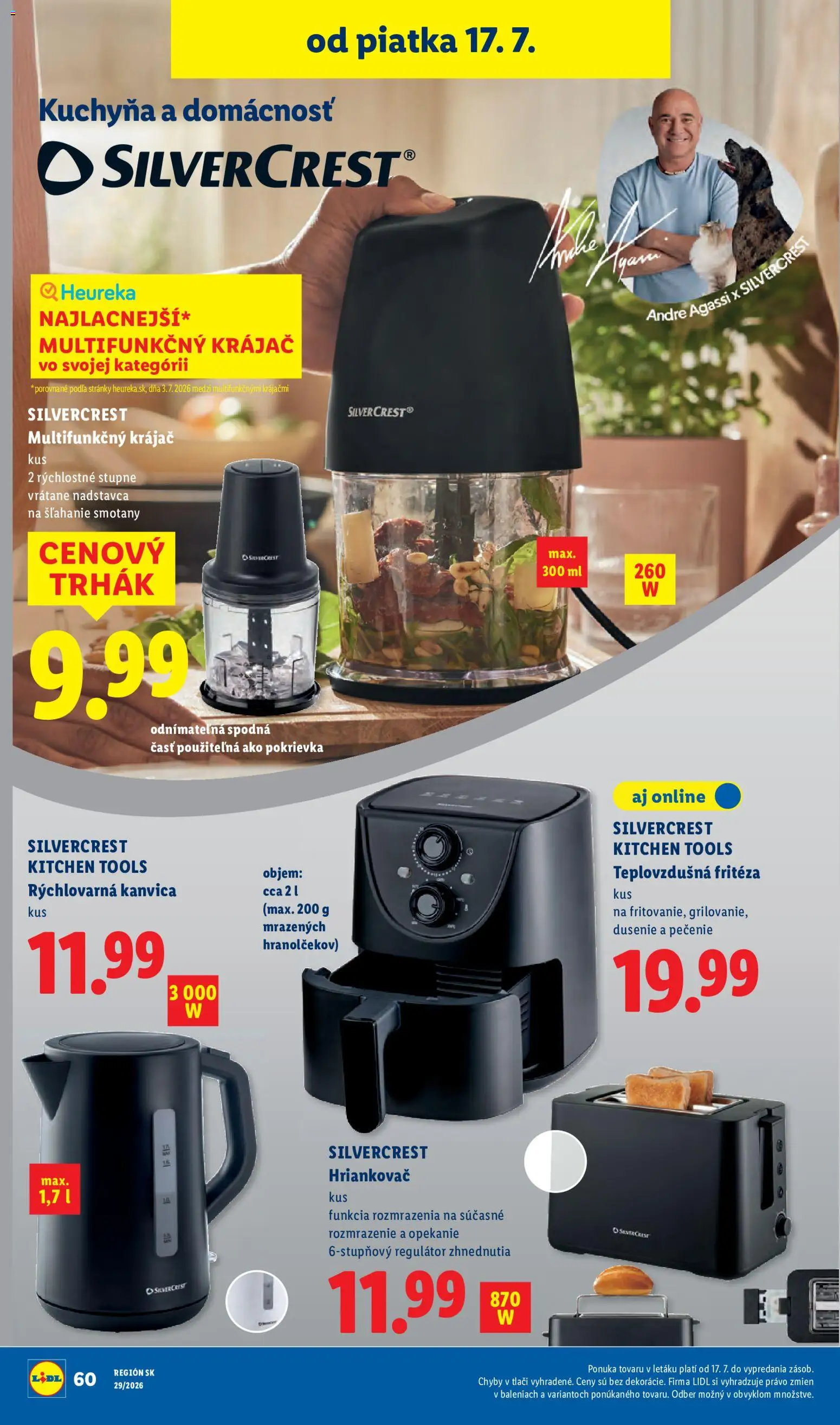 Nové Lidl akcie – leták je platný od 13.07.2026 | Strana: 82 | Produkty: Kuchyňa, Fritéza, Teplovzdušná frítéza, Rýchlovarná kanvica