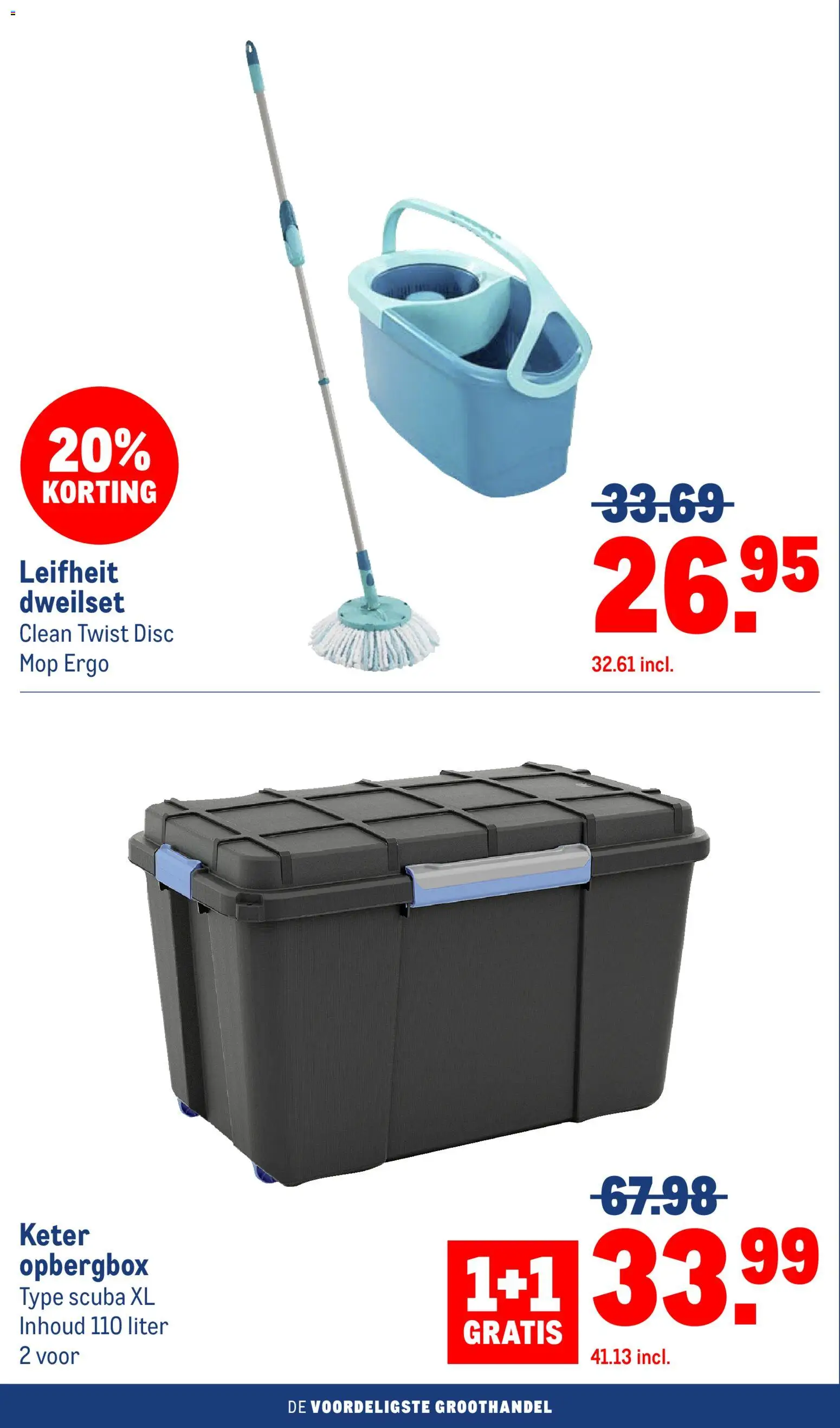 {H1} | Pagina: 24 | Producten: Opbergbox, Dweilset