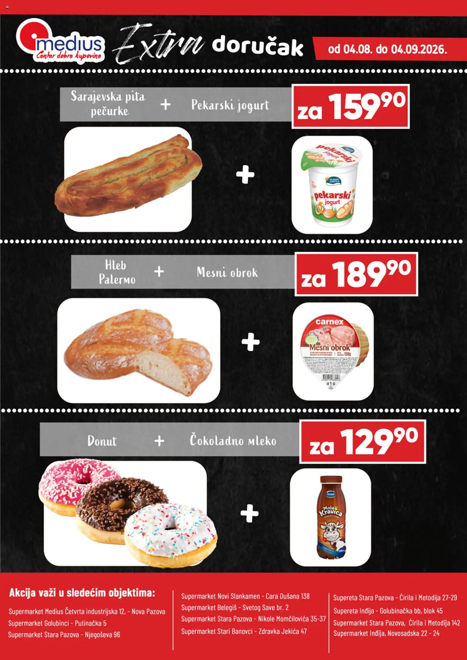 Medius katalog - važi od 04.08.2026 | Strana: 1 | Proizvode: Pečurke, Pita, Jogurt, Hleb