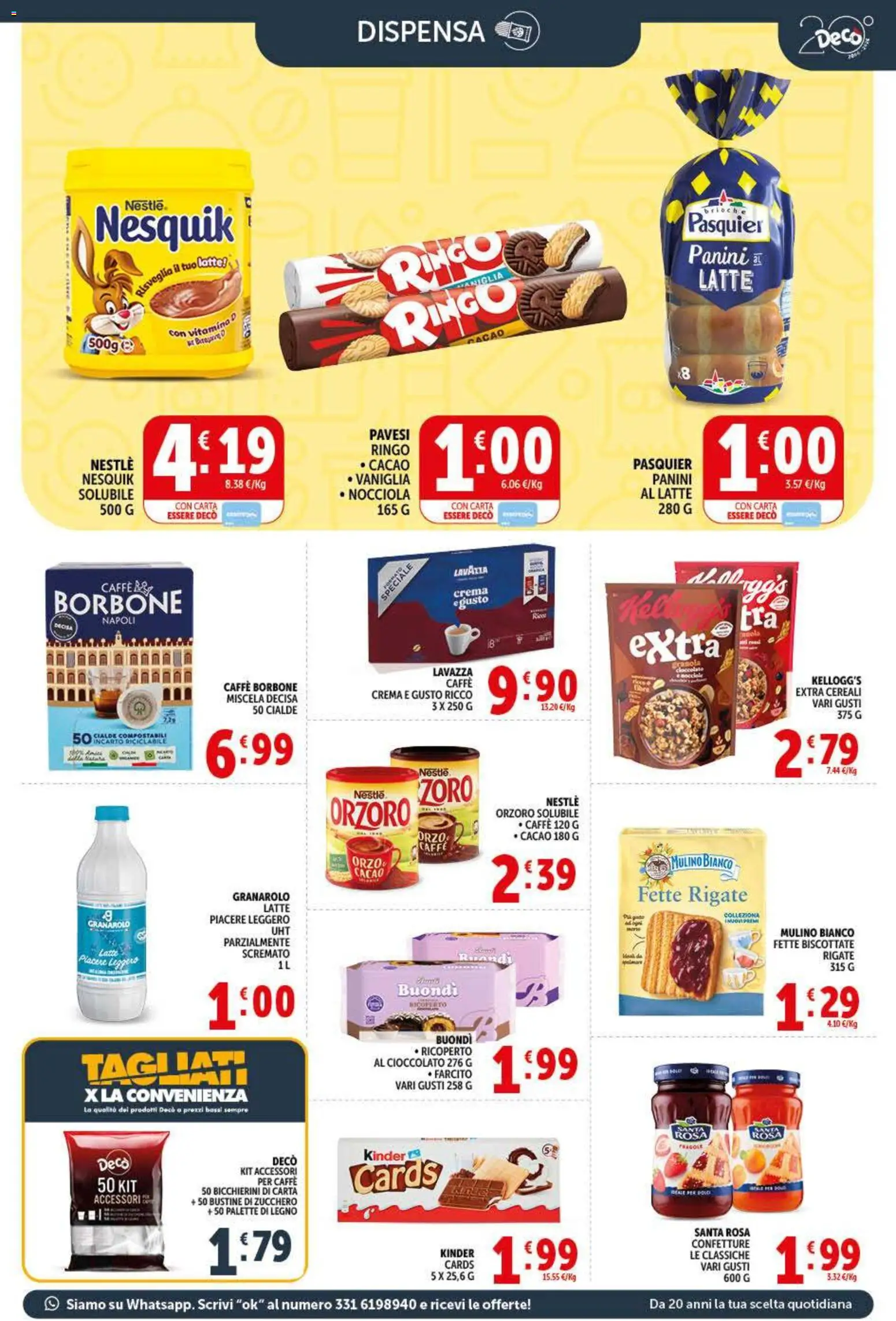 Volantino Decò del 20.05.2026 | Pagina: 7 | Prodotti: Cereali, Zucchero, Latte, Lavazza