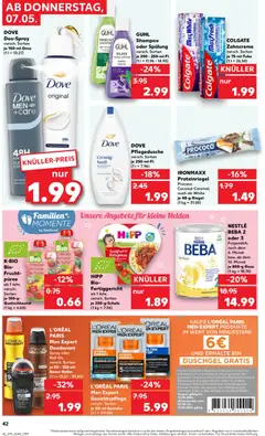 Náhled letáku Kaufland Německo Black Friday od 07.05.2026 | Strana: 42 | Produkty: Deodorant, Nestlé Beba, Dove, Hipp