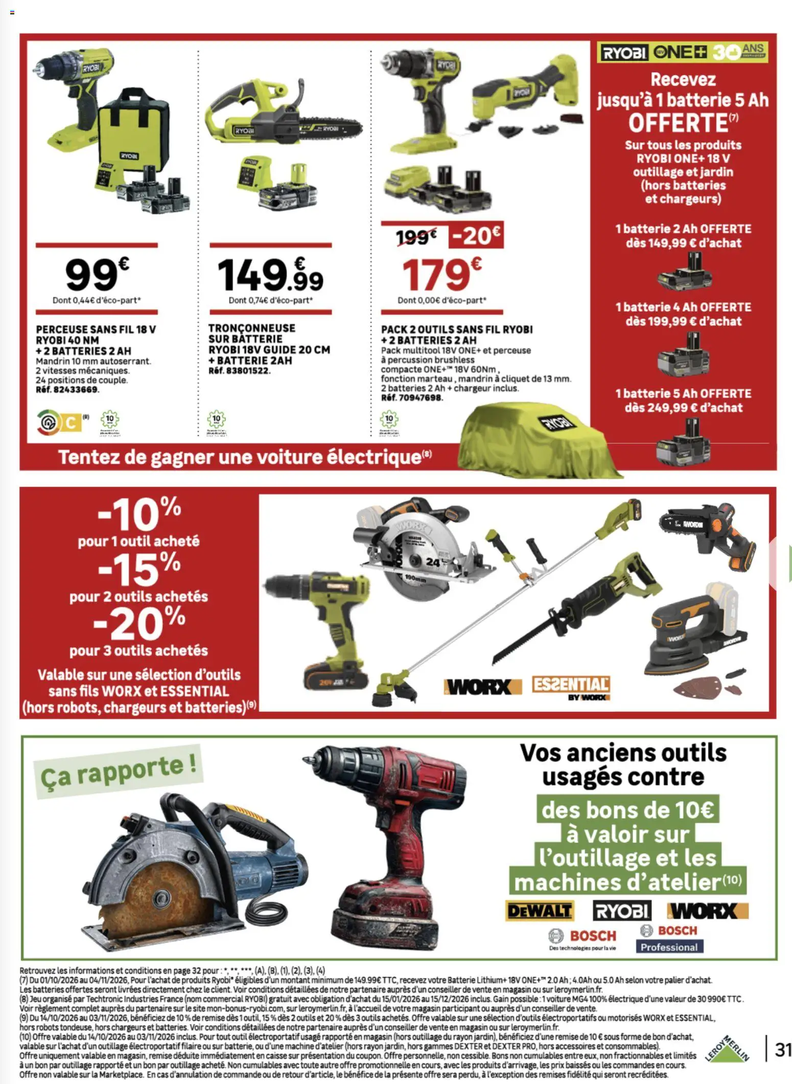 {H1} | Page: 31 | Produits: Tronçonneuse, Outils, Batterie, Perceuse sans fil