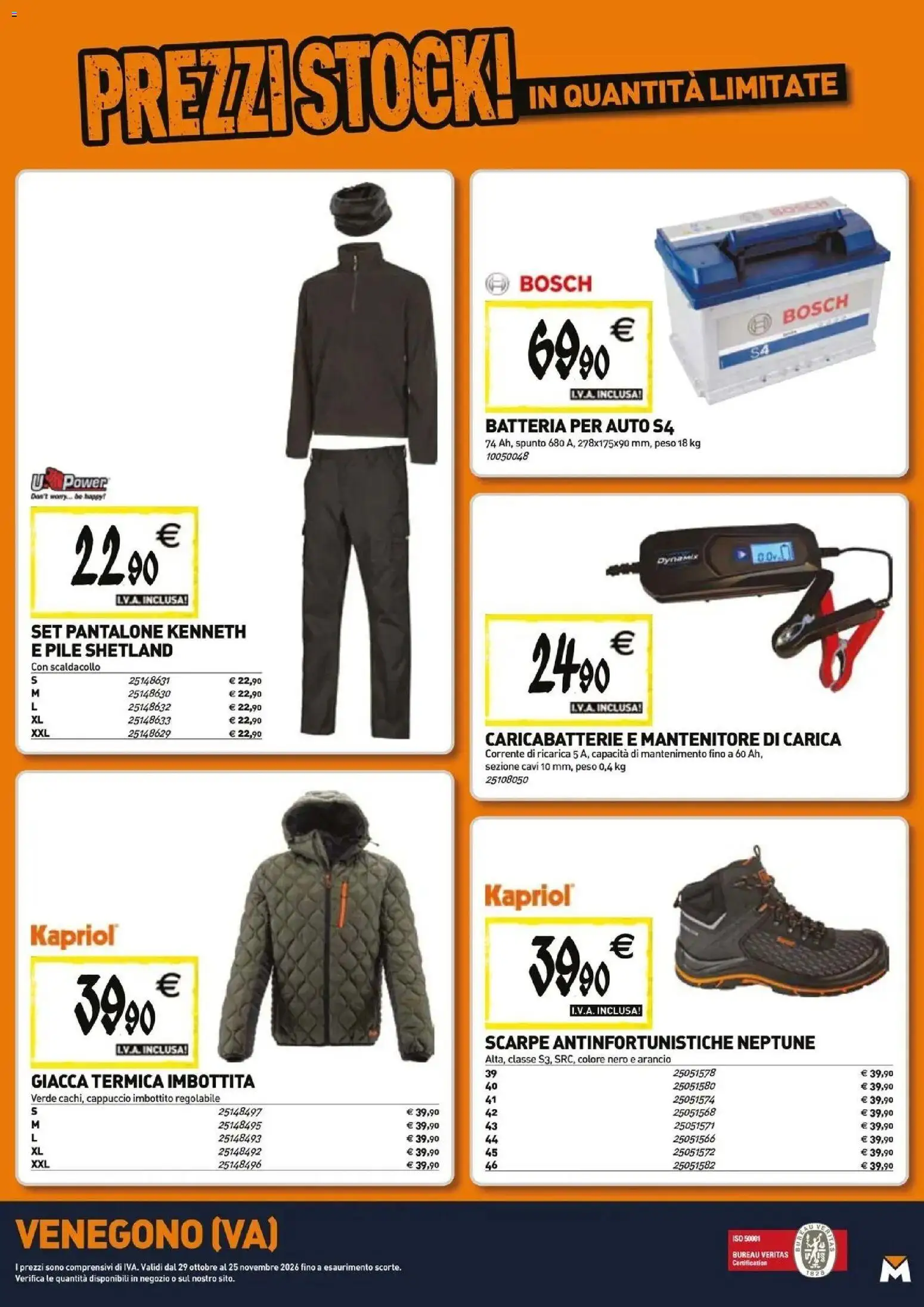 Volantino TECNOMAT del 29/10/2026 | Pagina: 19 | Prodotti: Pile, Batteria per auto, Batteria, Caricabatterie