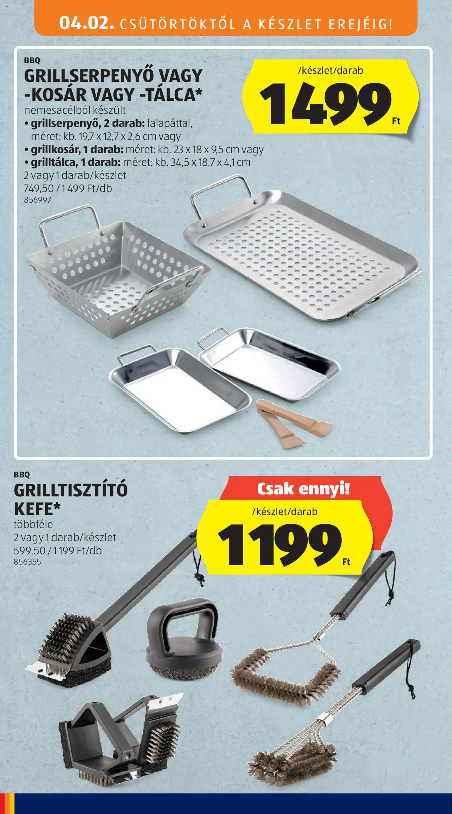 Aldi akciós ujság - amely érvényes a következő dátumtól: 2026.04.02. | Oldal: 24 | Termékek: Grill, Kosár