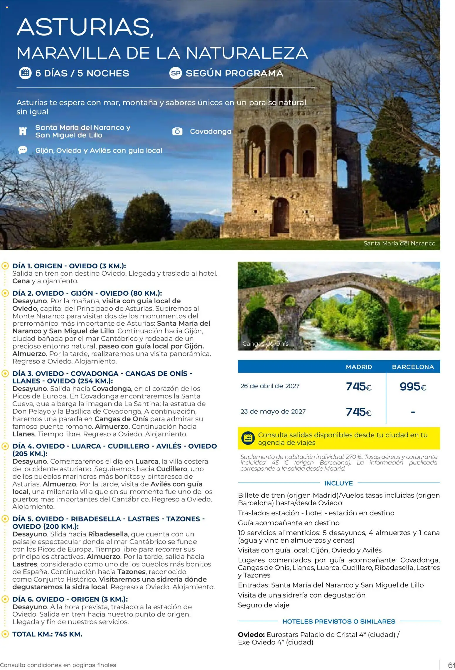 Viajes El Corte Inglés Club de Vacaciones otoño primavera │ válido desde el 01/09/2026 | Página: 61 | Productos: Vino, Té, Sidra, Agua