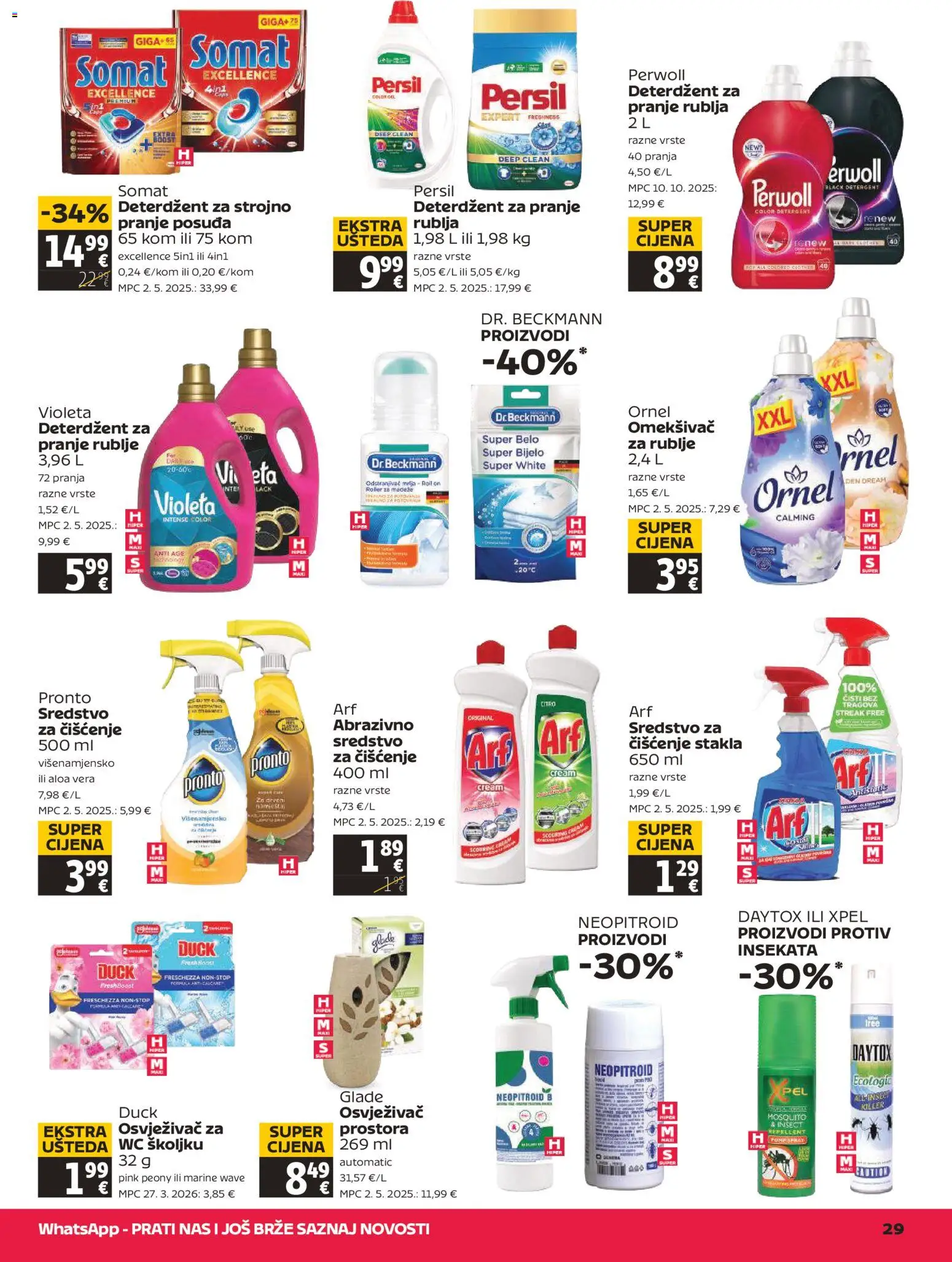 Tommy katalog | vrijedi od 30.07.2026 | Stranica: 29 | Proizvodi: Roll on, Deterdžent, Somat, Violeta