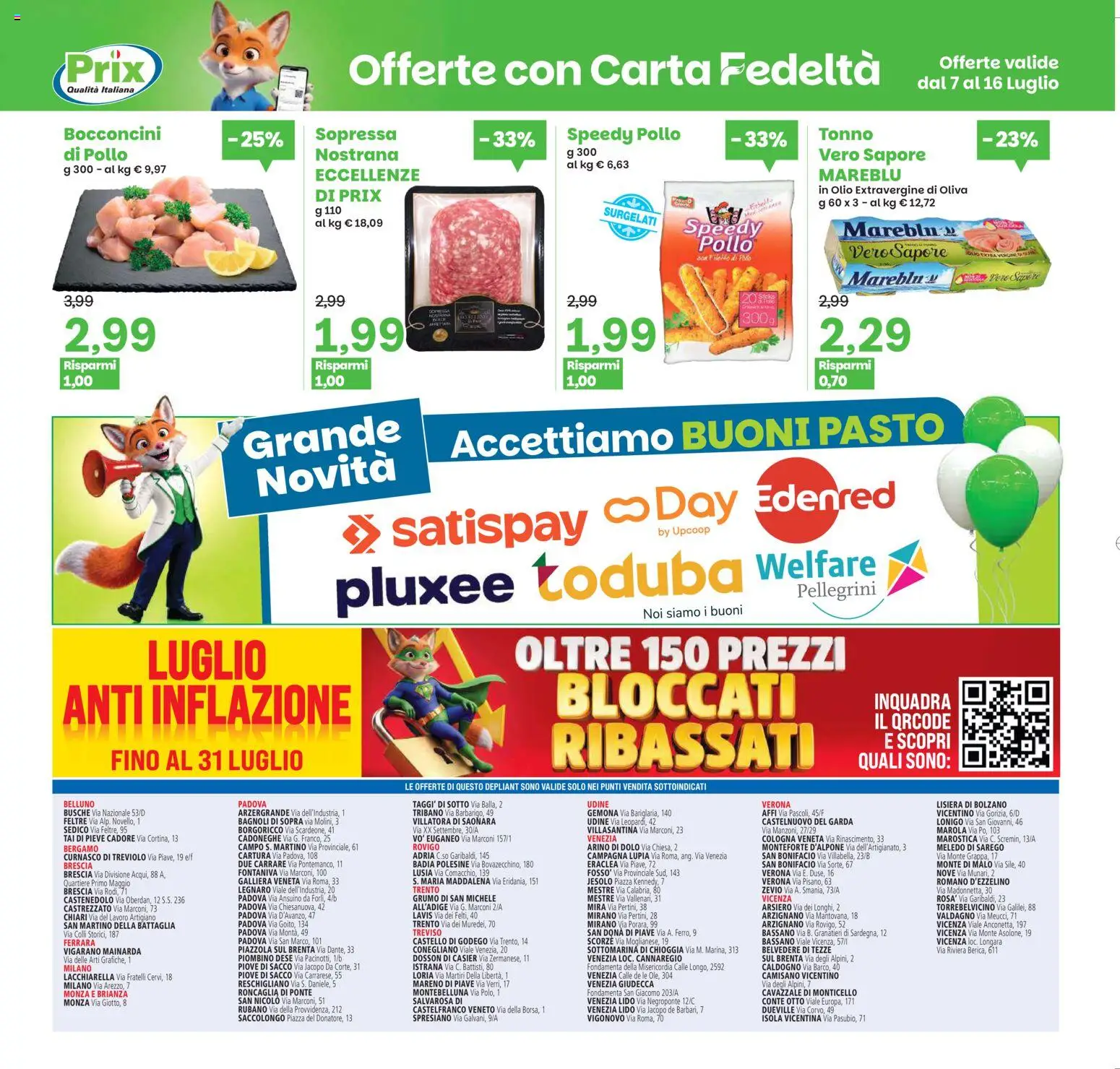 Volantino Prix del 07/07/2026 | Pagina: 22 | Prodotti: Pollo, Olio, Tonno