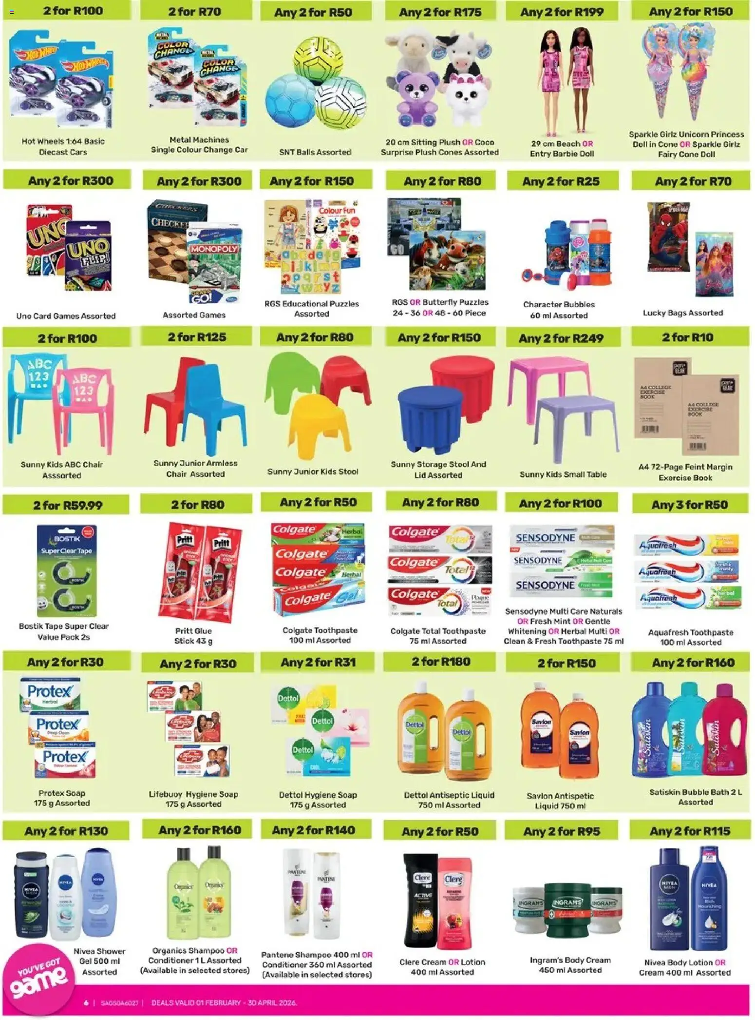 Game - Catalogue More 4 Less valid from 01.02.2026 | Page: 6 | Products: Stool, Čaše za bebe, Game, Bath