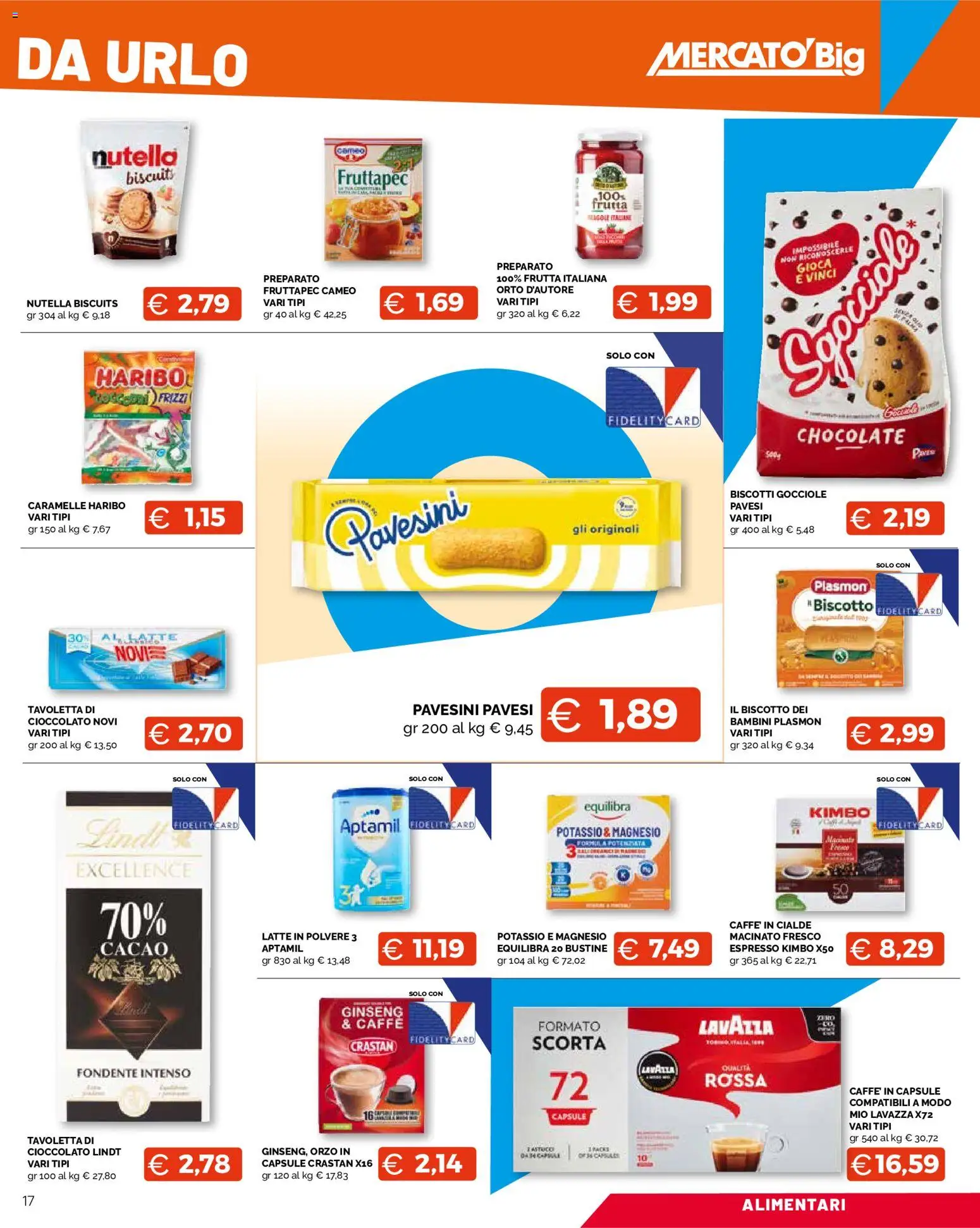 Volantino Mercatò del 13/08/2026 | Pagina: 17 | Prodotti: Biscotti, Cacao, Cialde, Lavazza