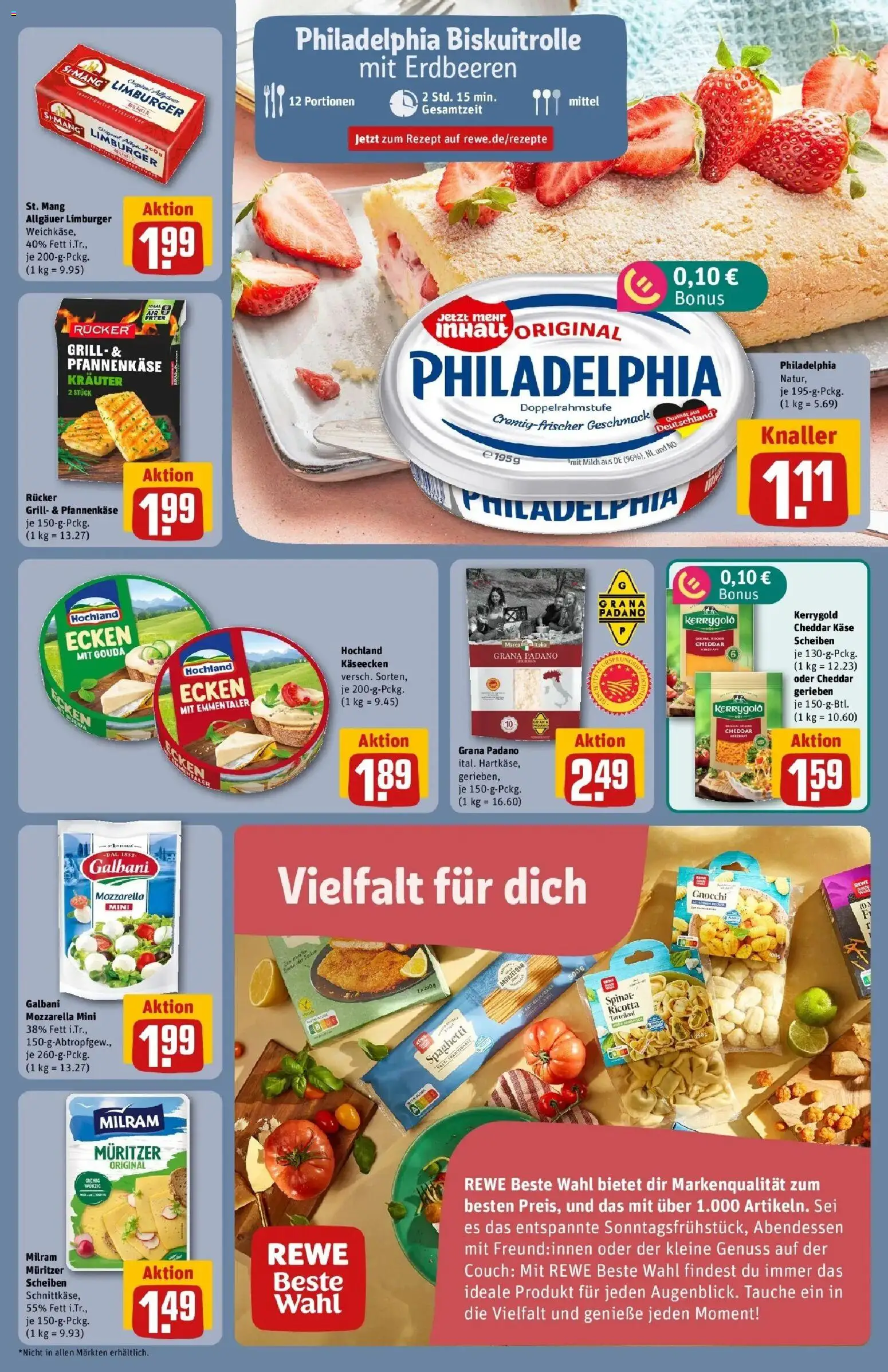 Rewe Prospekt München – gültig ab 13.07.2026 | Seite: 13 | Produkte: Milch, Couch, Mozzarella, Erdbeeren