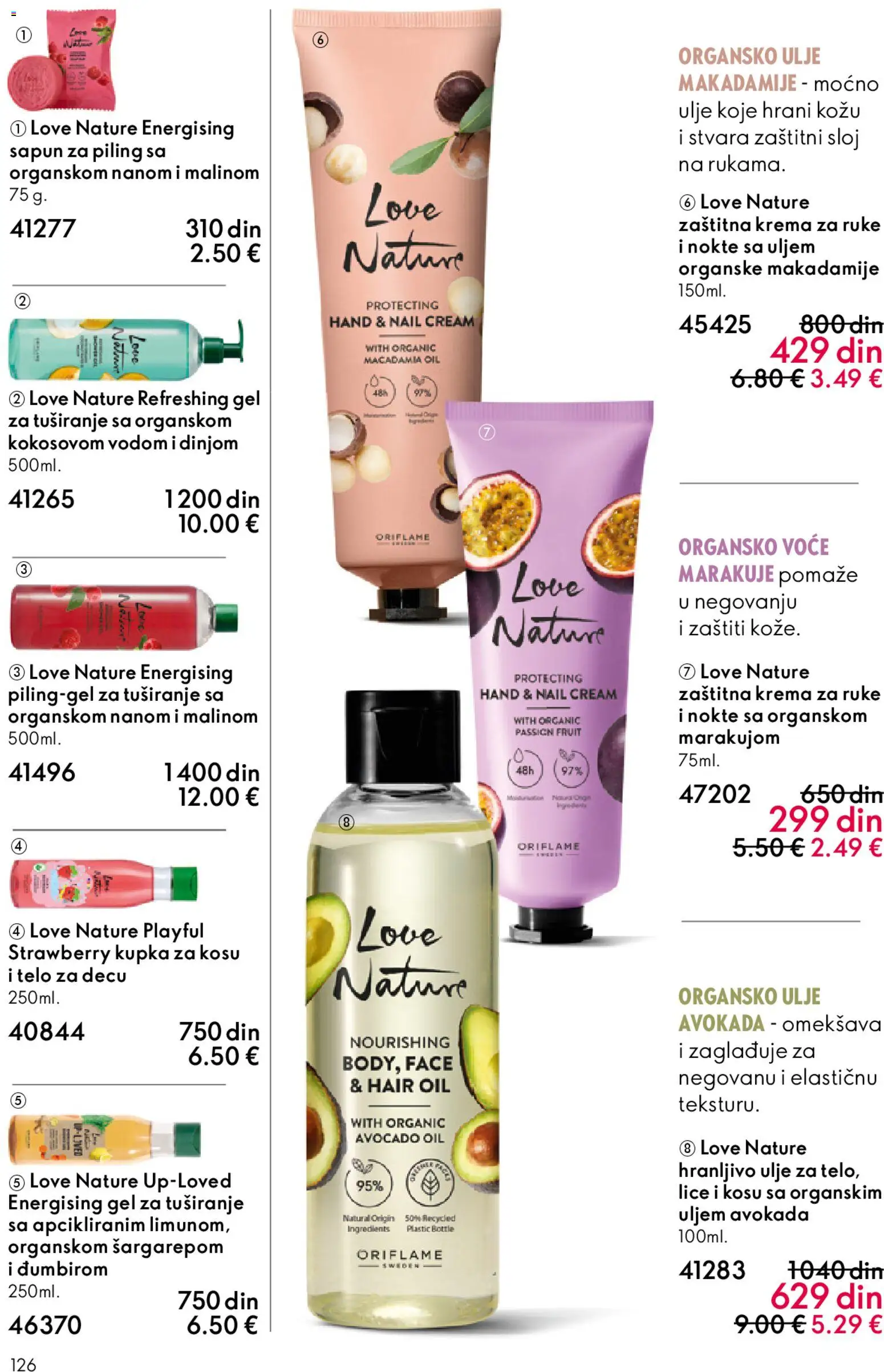Oriflame katalog - važi od 01.04.2026 | Strana: 126 | Proizvode: Krema, Piling, Sapun, Gel za tuširanje