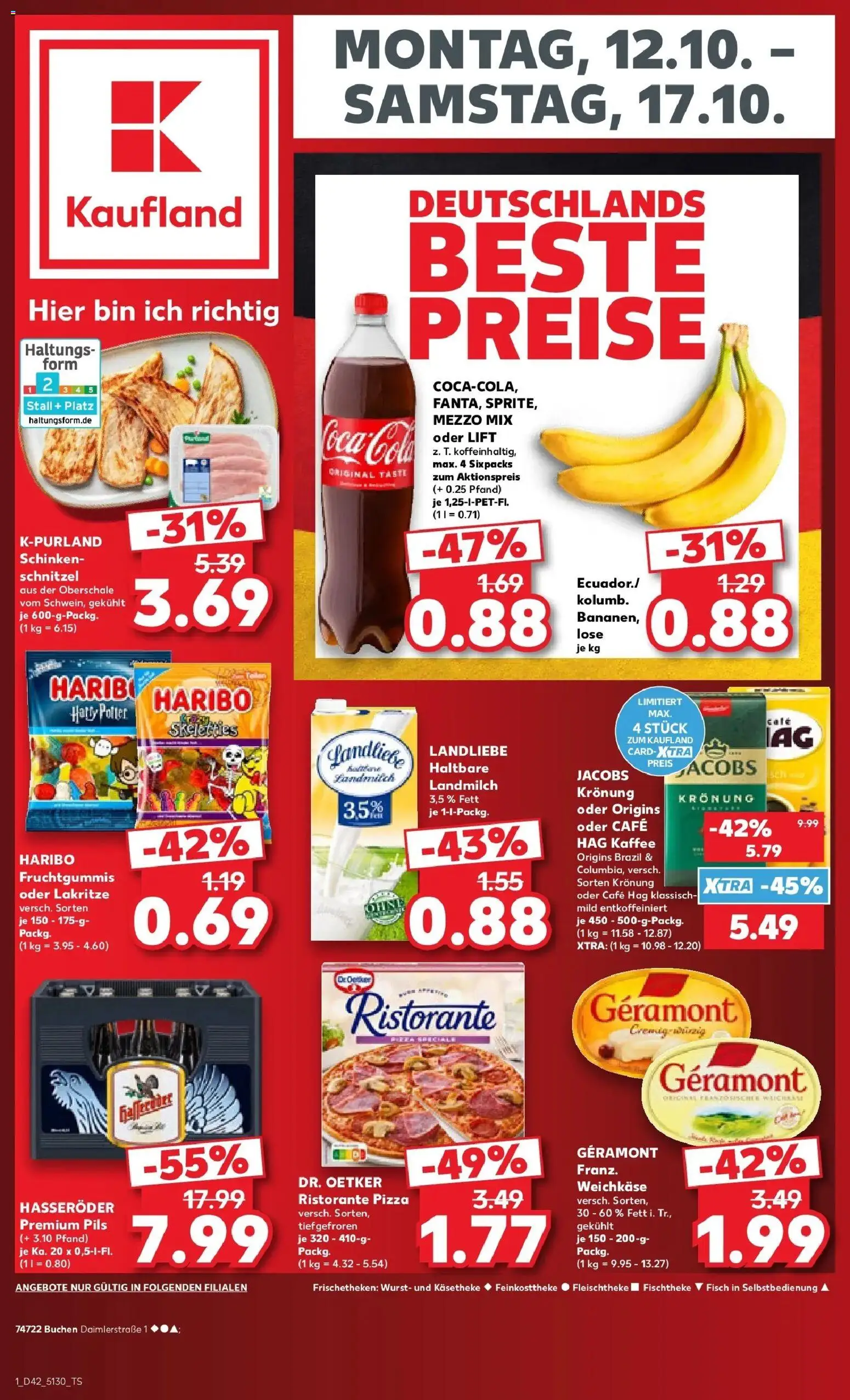 Prospekt Kaufland ab 12.10.2026 » Angebote Online zum Blättern | Seite: 5 | Produkte: Schnitzel, Wurst, Schinken, Pizza