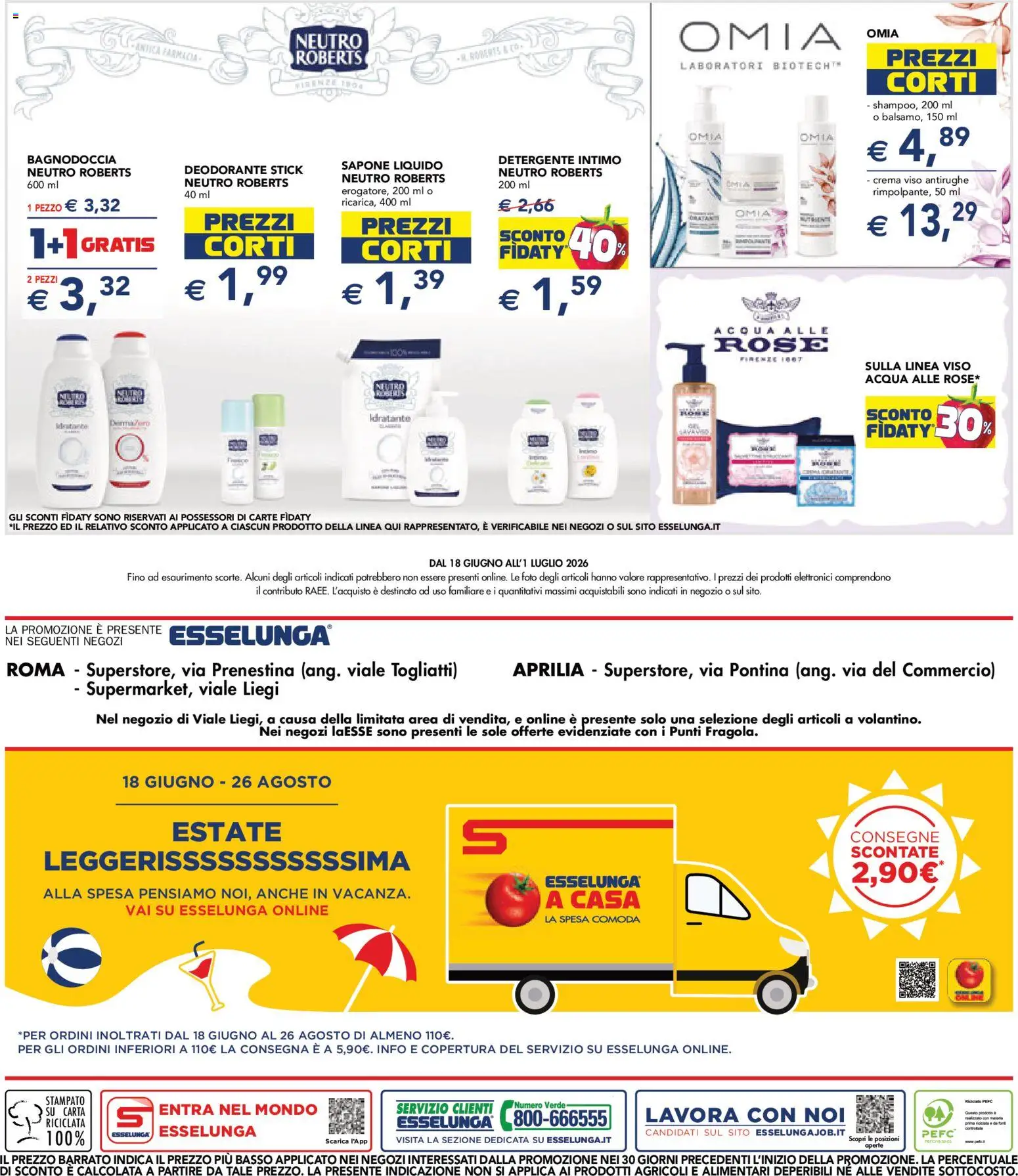 Volantino Esselunga S del 18.06.2026 | Pagina: 29 | Prodotti: Crema, Detergente, Crema viso, Acqua