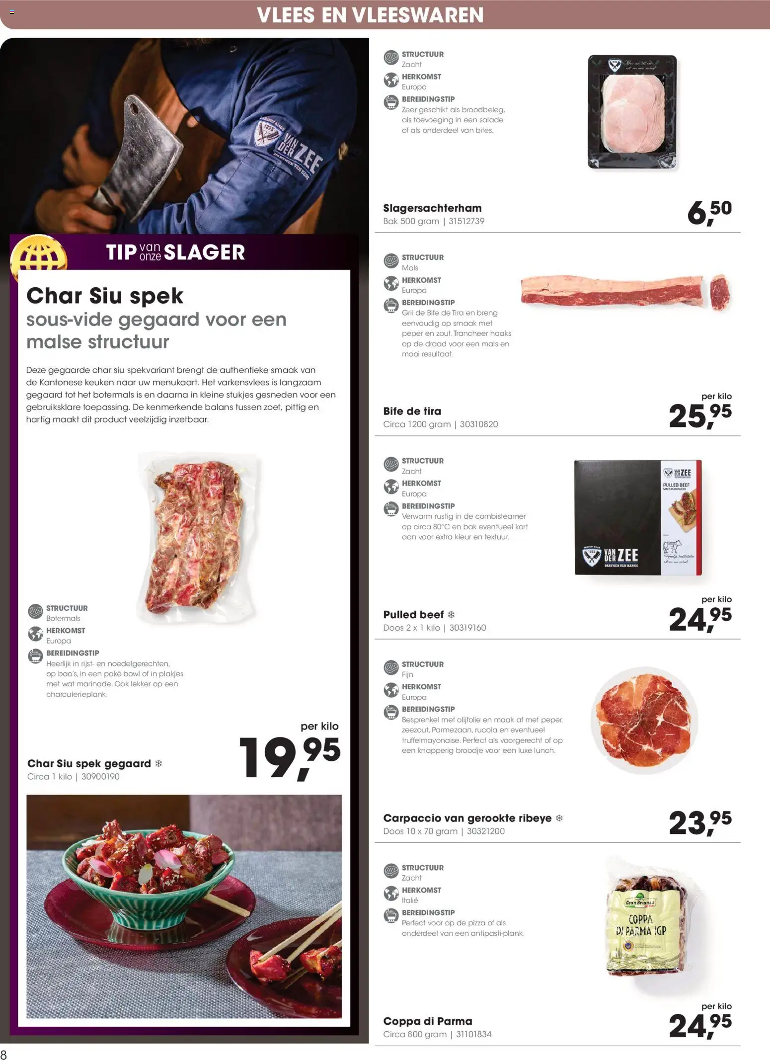 {H1} | Pagina: 8 | Producten: Rucola, Olijfolie, Vleeswaren, Broodje