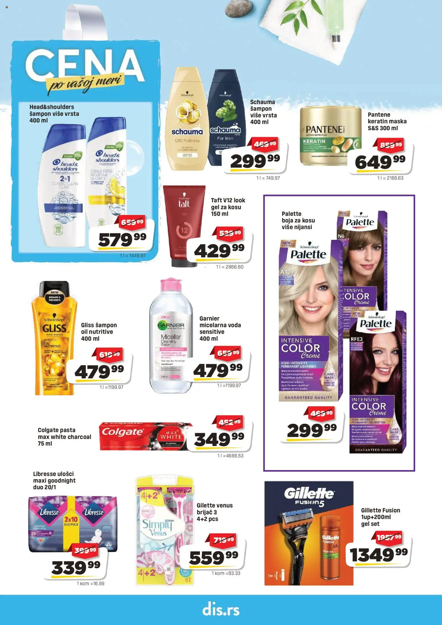 Super DIS katalog - važi od 04.06.2026 | Strana: 16 | Proizvode: Gillette, Garnier, Pantene, Voda