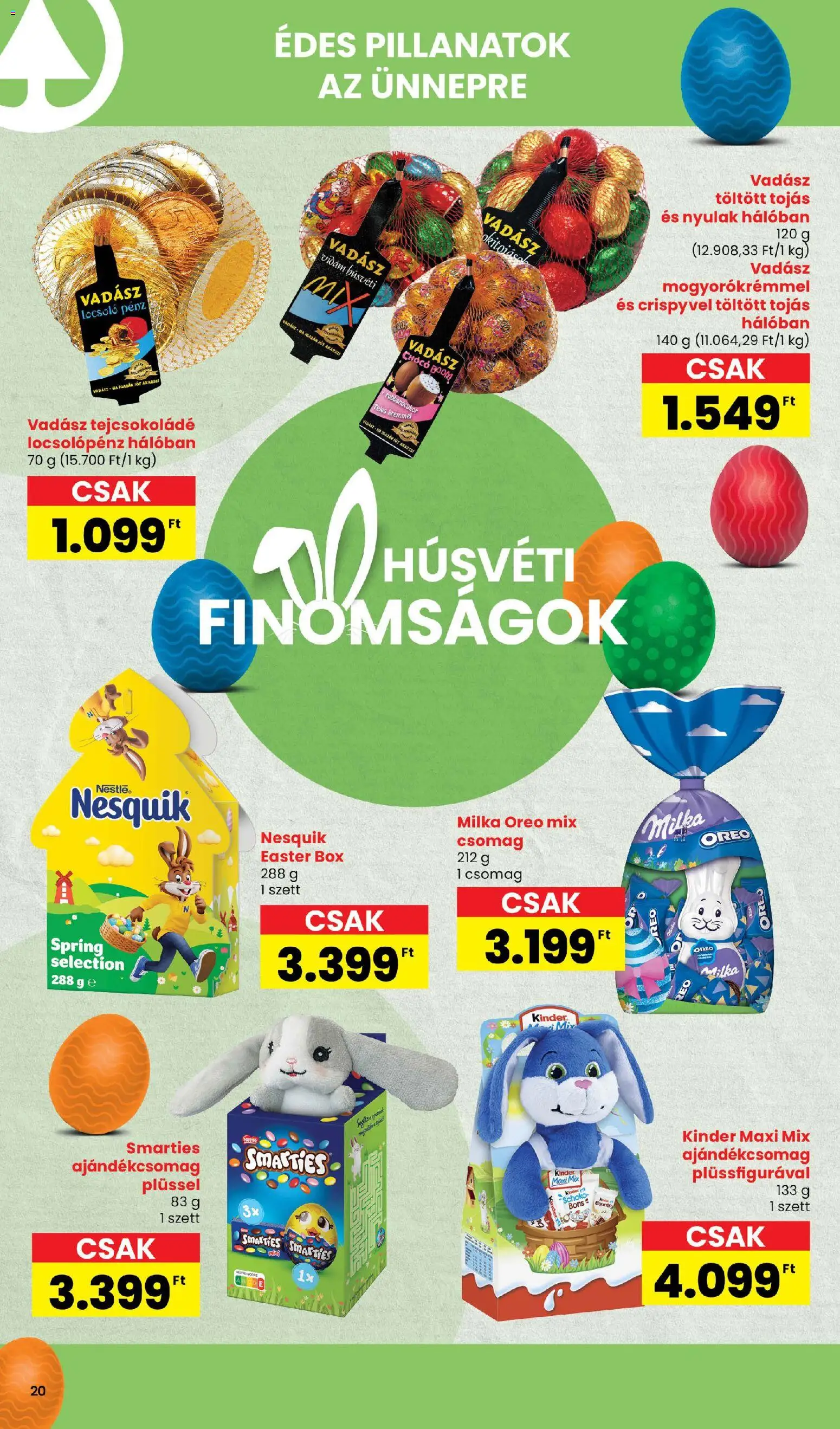 Spar akciós ujság - amely érvényes a következő dátumtól: 05.03.2026 | Oldal: 20 | Termékek: Nesquik, Tejcsokoládé, Tojás