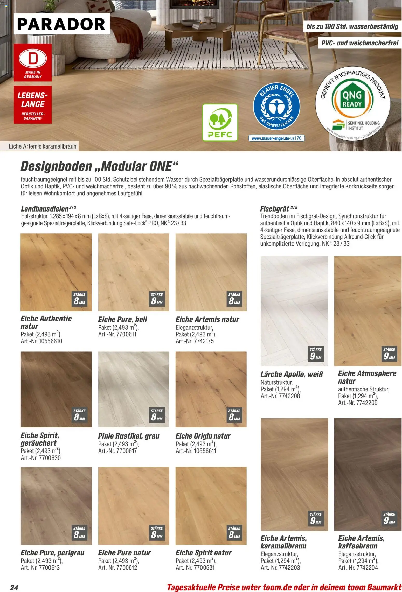 Toom Baumarkt Bodenbeläge & Zubehör – gültig ab 01.01.2026 | Seite: 24 | Produkte: Wasser