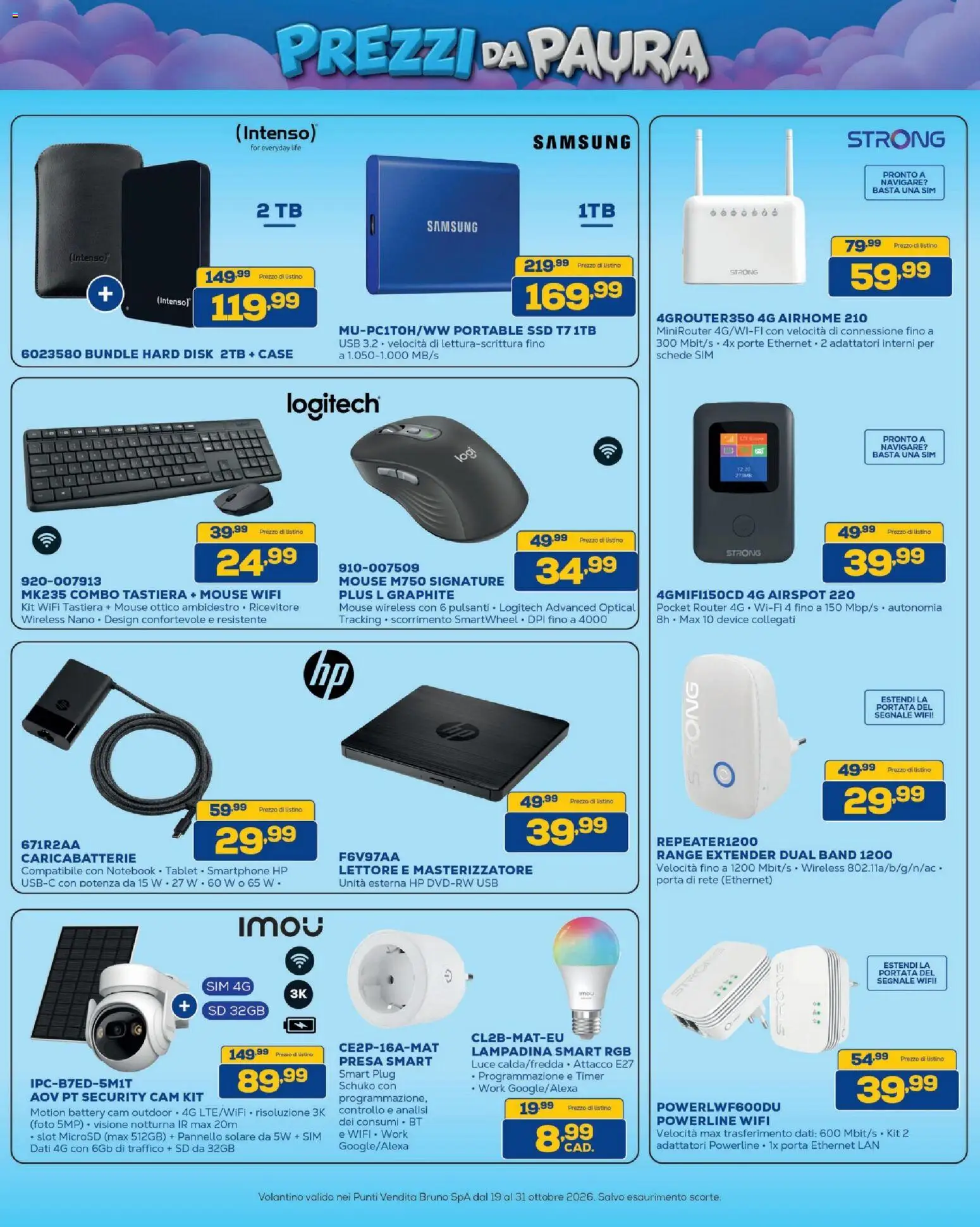 Volantino BRUNO del 19/10/2026 | Pagina: 21 | Prodotti: Router, Notebook, Masterizzatore, Smartphone
