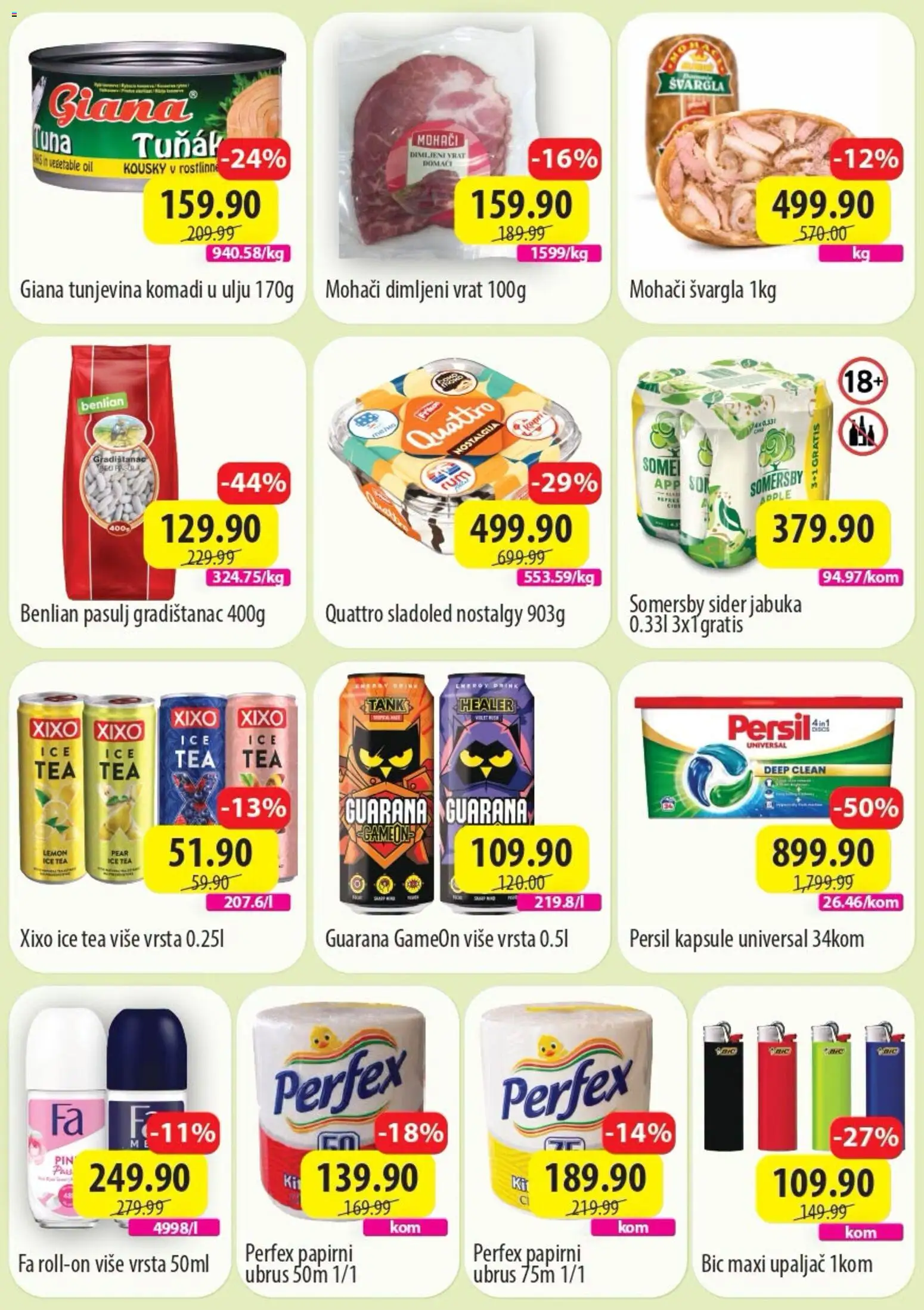 Senta Promet katalog - važi od 03.08.2026 | Strana: 2 | Proizvode: Pasulj, Ubrus, Guarana, Dimljeni vrat