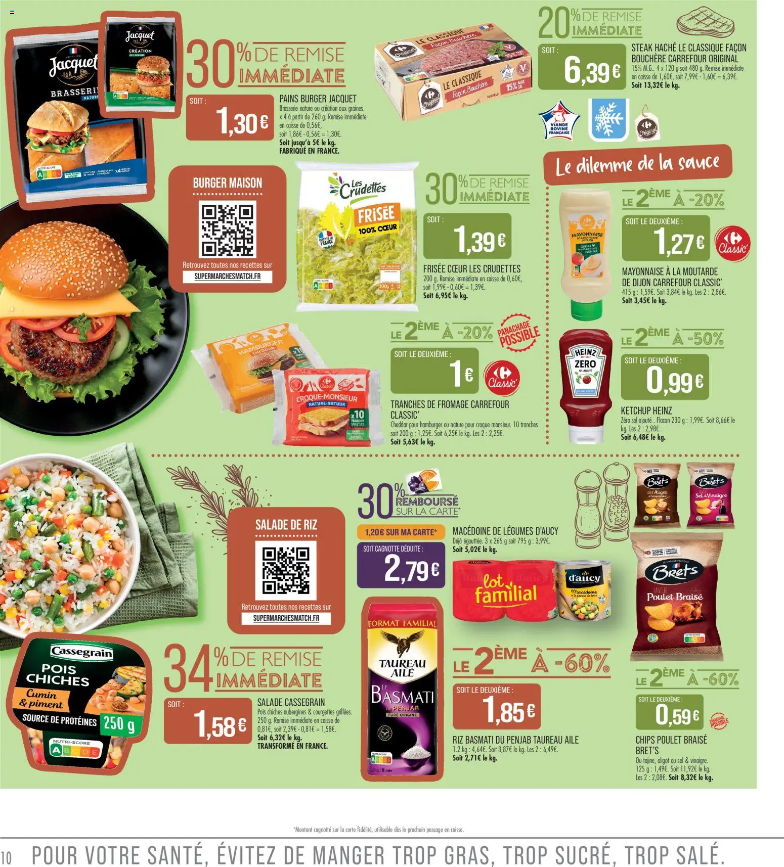 {H1} | Page: 12 | Produits: Salade, Aligot, Pois, Viande
