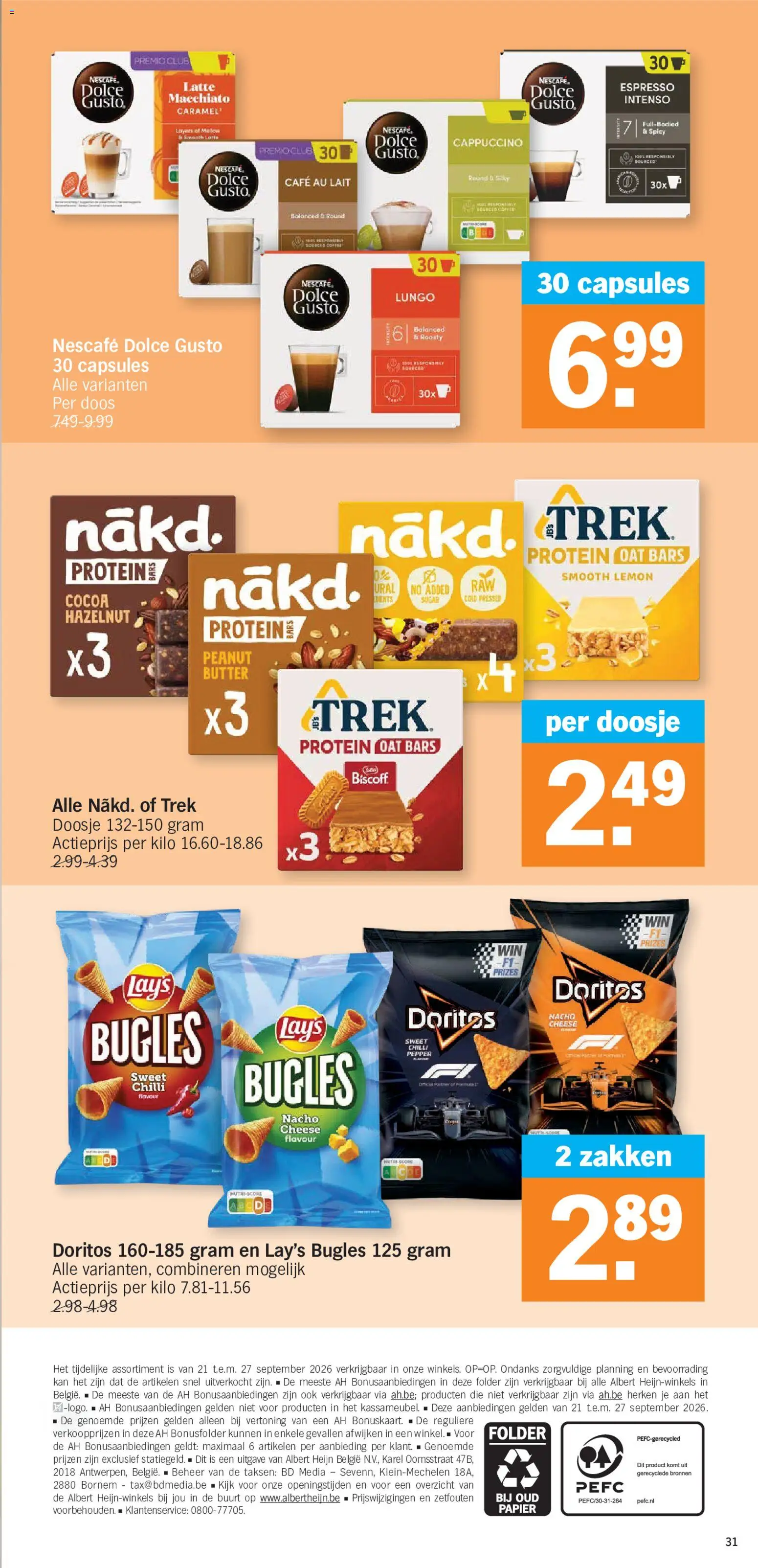 {H1} | Pagina: 31 | Producten: Doritos, Papier, Kan, Proteïne