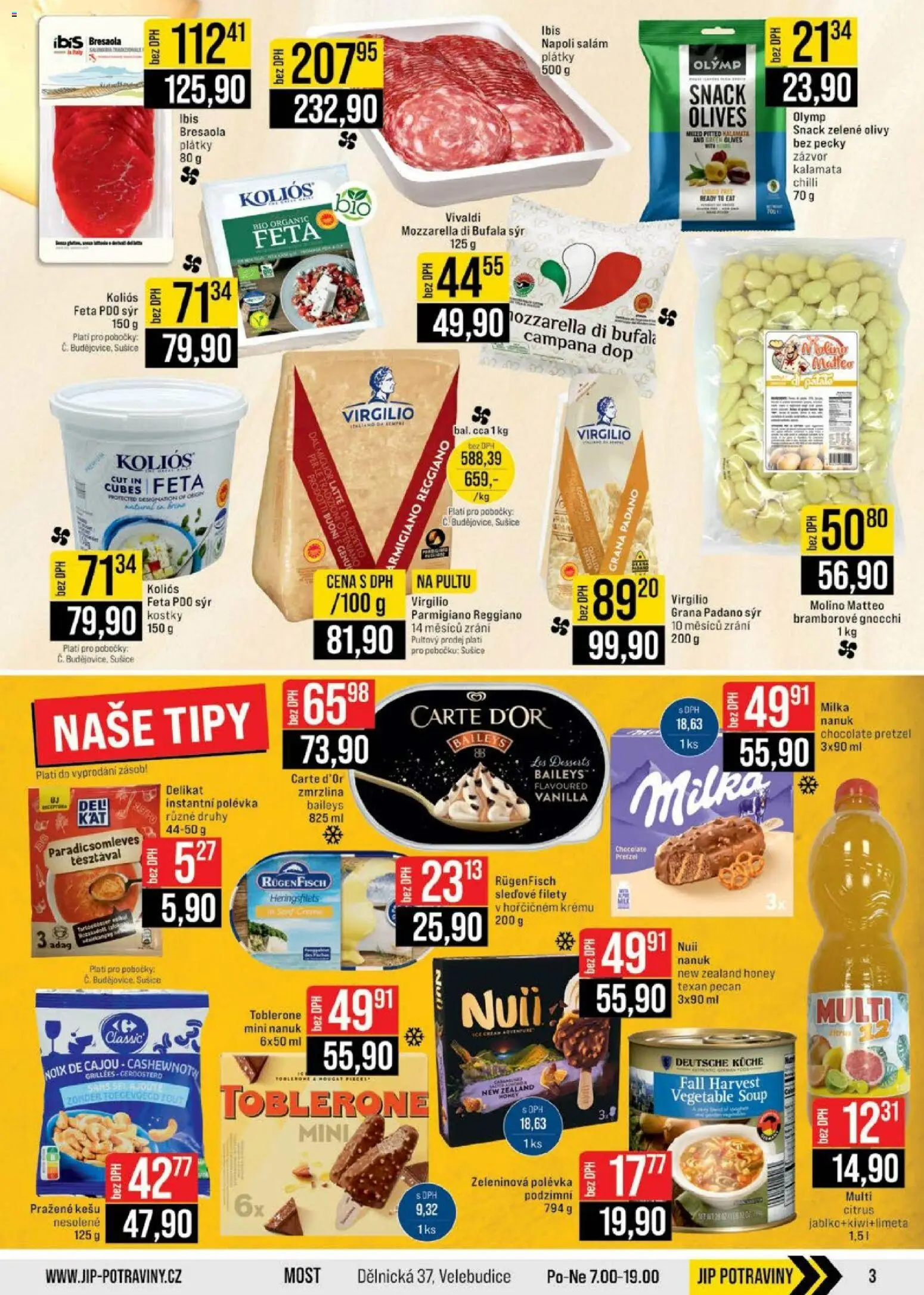 Jip leták - Cash & Carry od 10.06.2026 | Strana: 3 | Produkty: Salám, Parmigiano Reggiano, Gnocchi, Feta