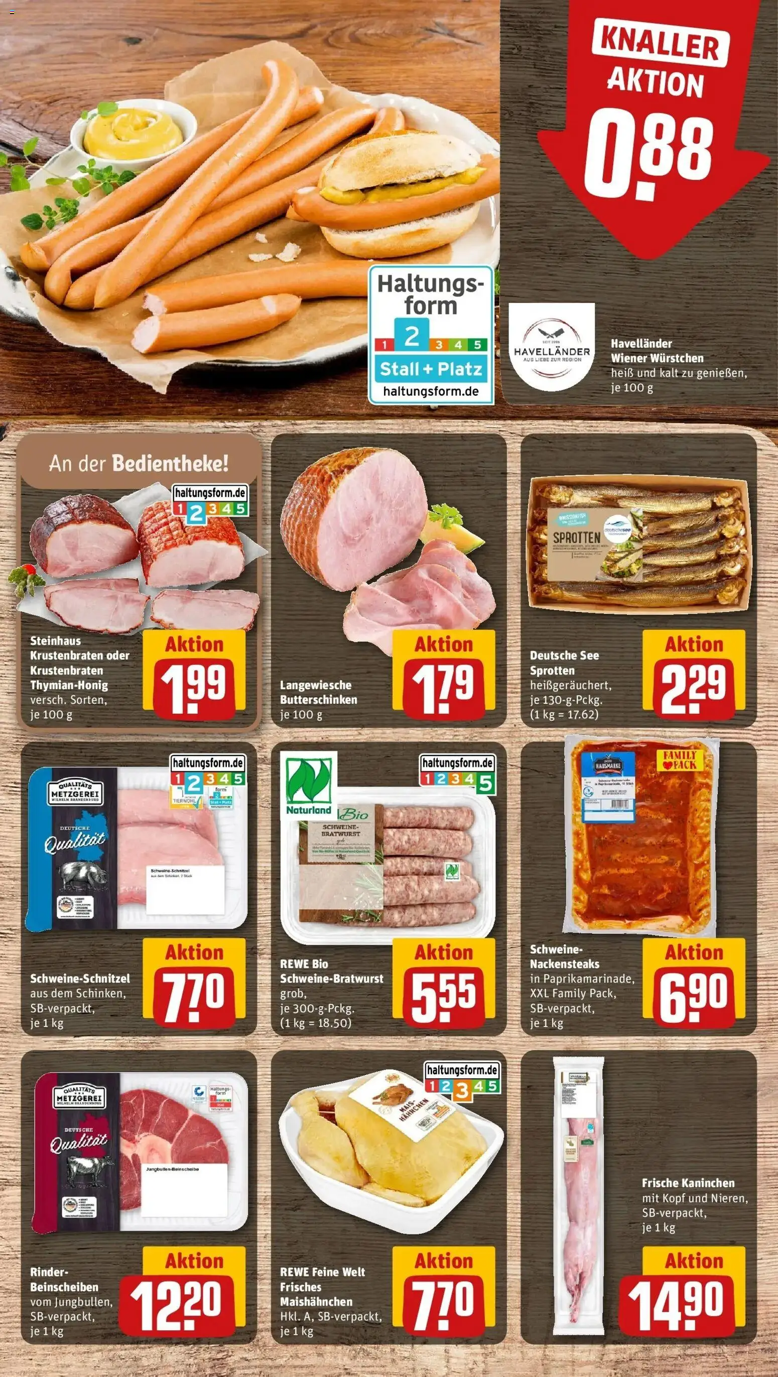 Rewe Prospekt Berlin / Steglitz	 – gültig ab 20.04.2026 | Seite: 10 | Produkte: Wiener wurstchen, Kaninchen, Krustenbraten, Schnitzel