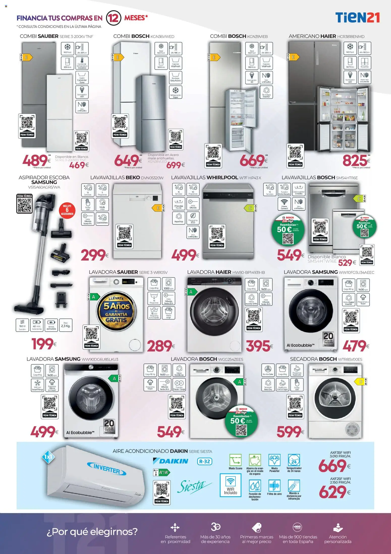 Tien 21 folleto │ válido desde el 01/09/2026 | Página: 3 | Productos: Escoba, Lavadora, Combi, Aire acondicionado