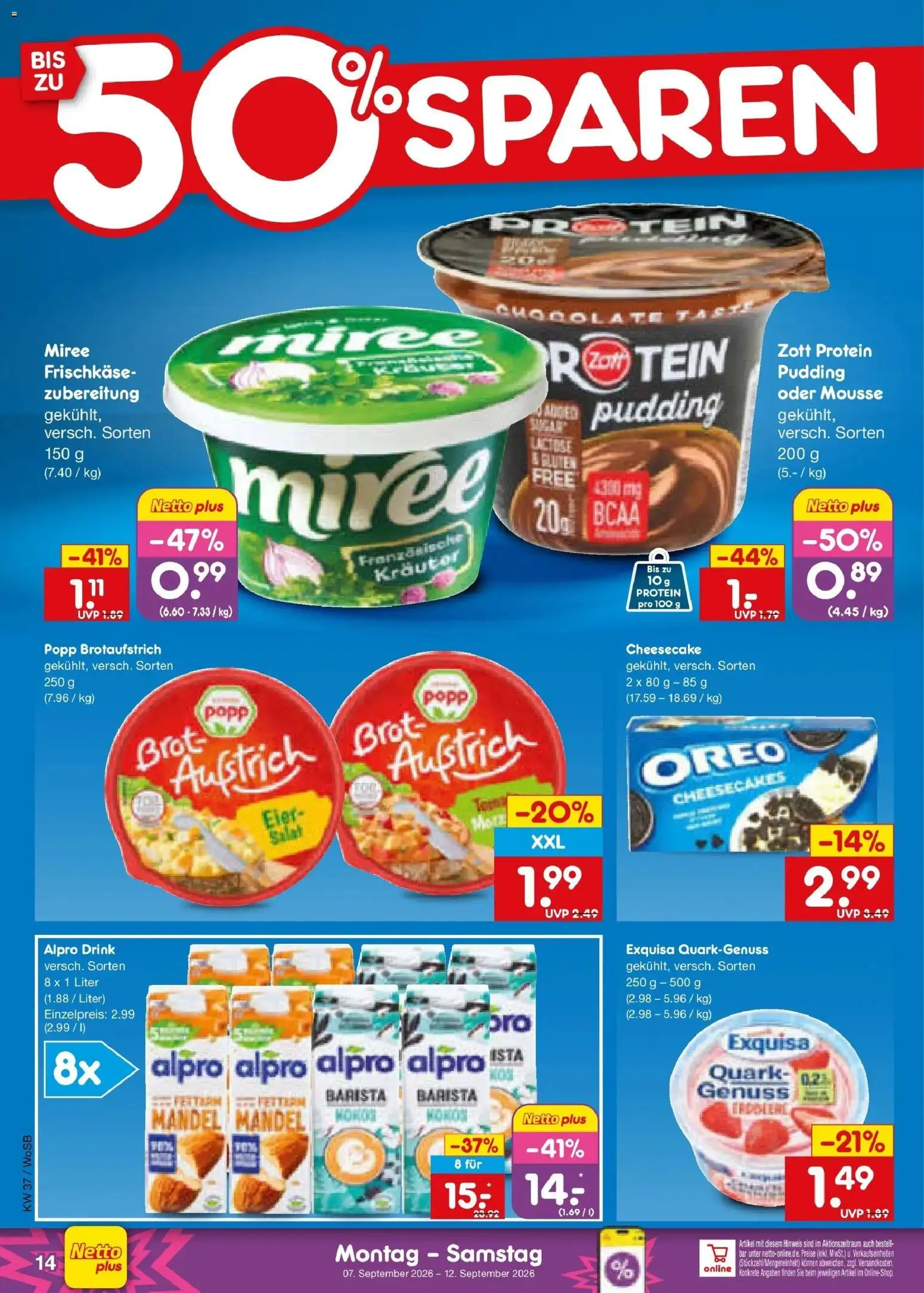 Netto Marken-Discount Prospekt Ludwigshafen-Edigheim – gültig ab 07.09.2026 | Seite: 20 | Produkte: Eier, Alpro, Brot, Frischkase