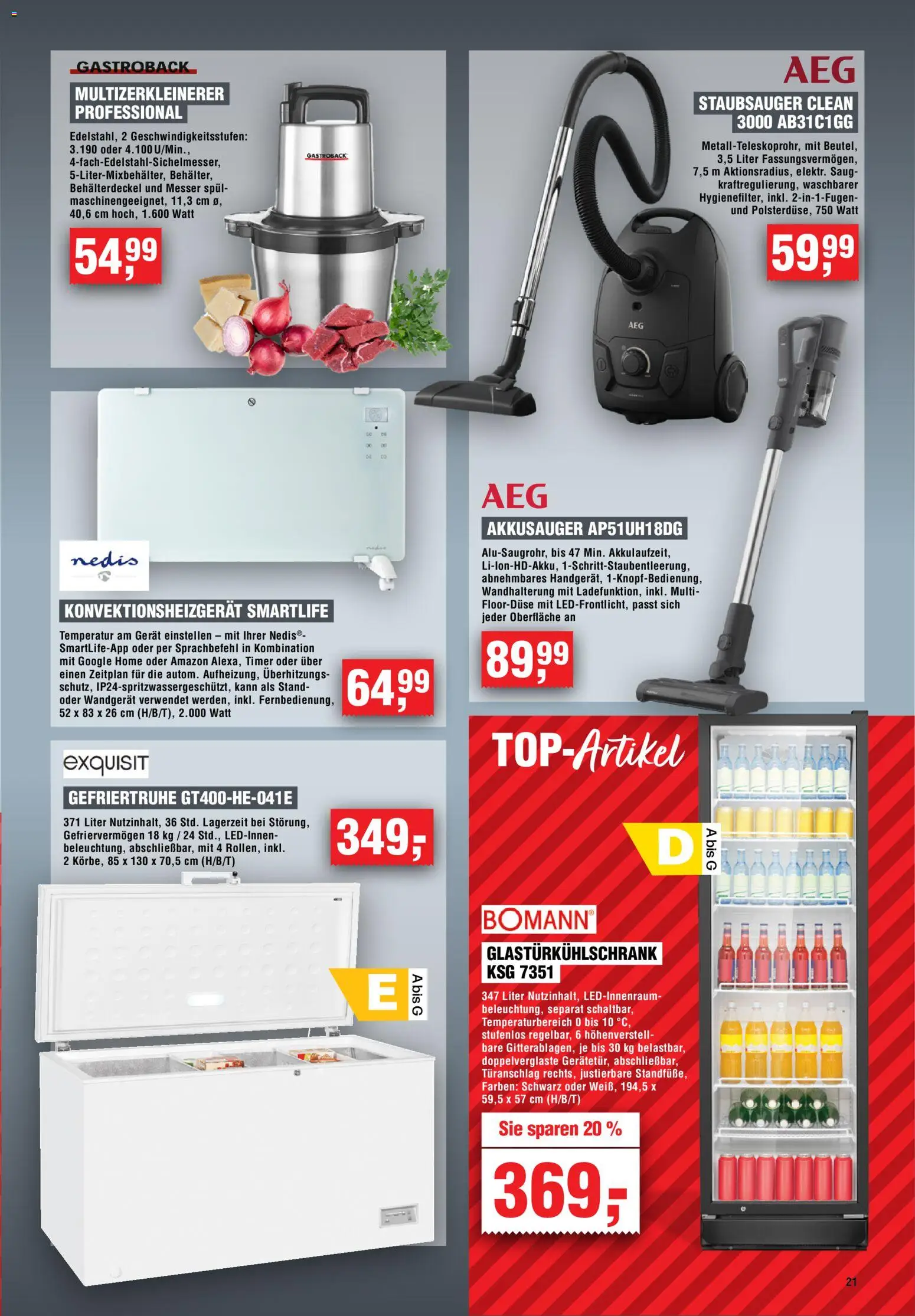 Handelshof Prospekt – gültig ab 05.11.2026 | Seite: 21 | Produkte: Staubsauger, Gefriertruhe