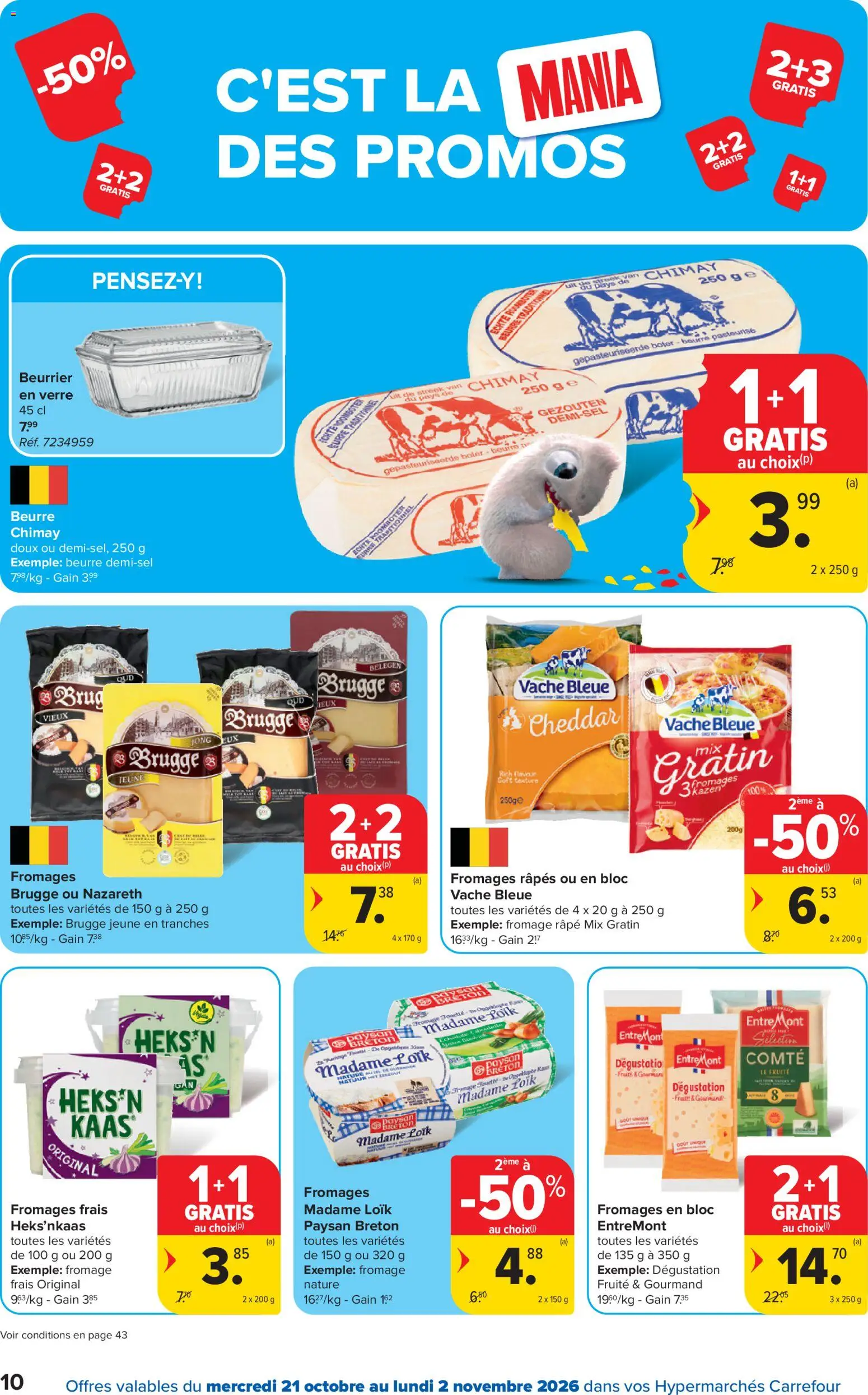 {H1} | Pagina: 10 | Producten: Roomboter, Cheddar, La, Kaas
