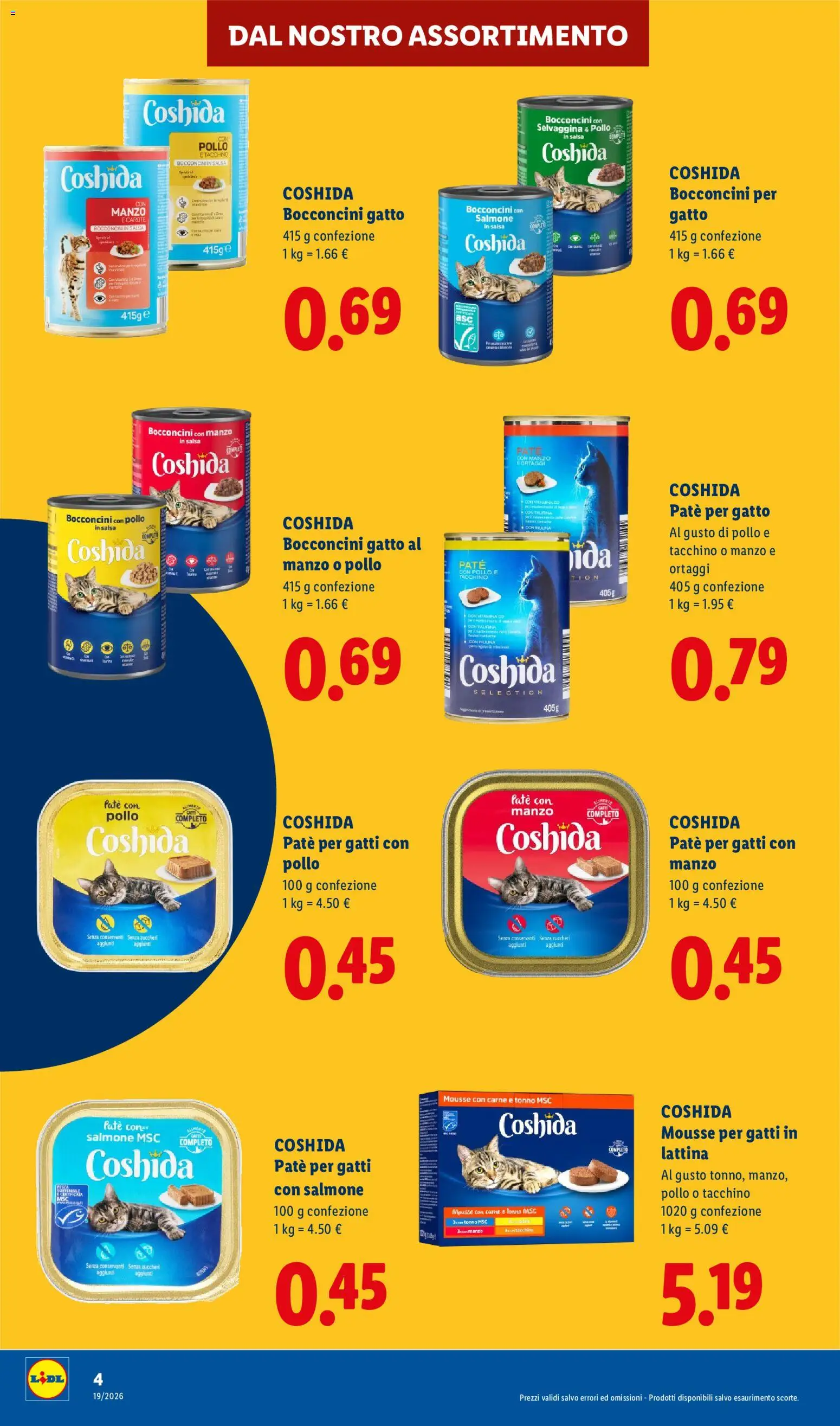 Volantino Lidl del 06/08/2026 | Pagina: 4 | Prodotti: Paté, Pollo, Tacchino, Tonno
