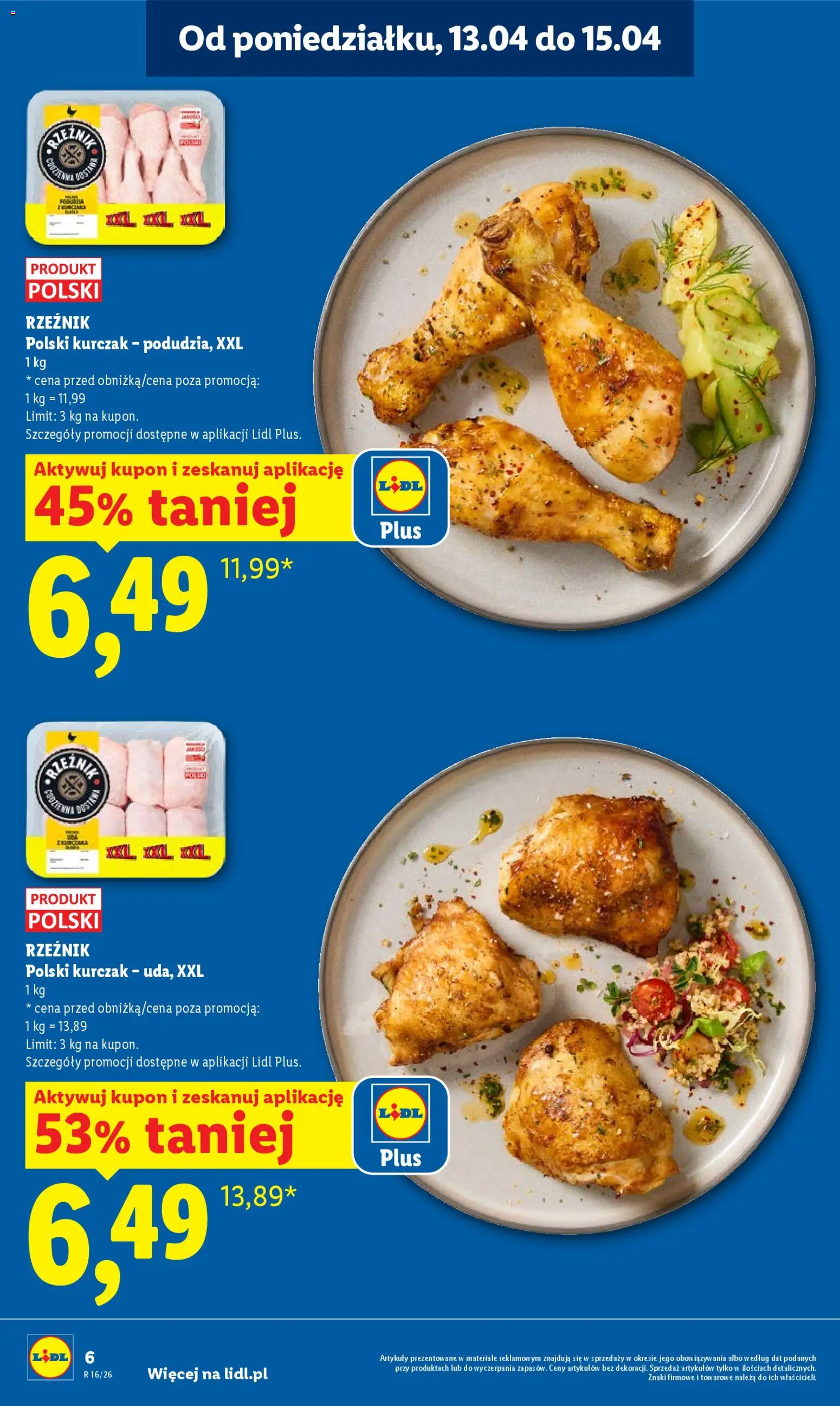 Lidl gazetka od 13.04.2026 | Strona: 6 | Produkty: Kurczak