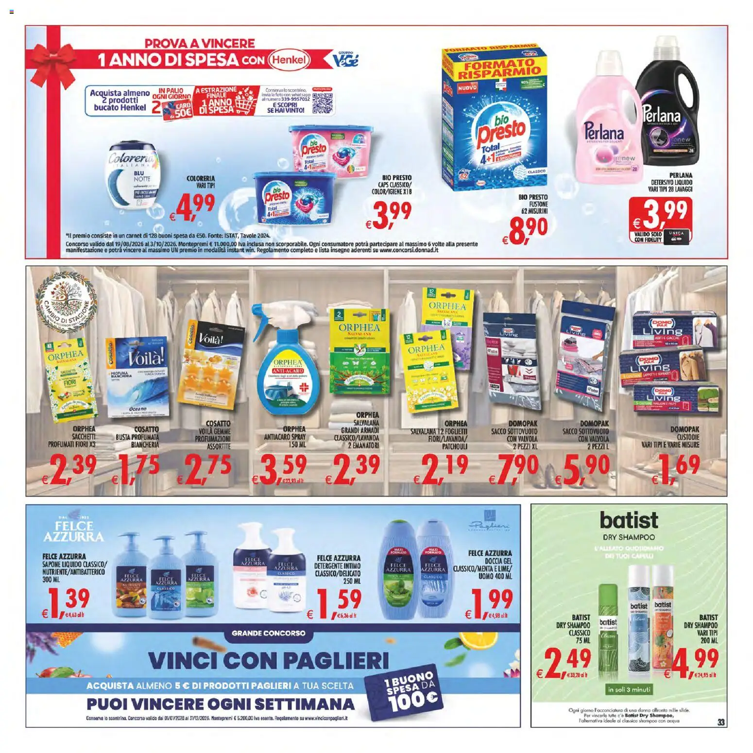 Volantino Decò del 22/09/2026 | Pagina: 35 | Prodotti: Shampoo, Detergente intimo, Detergente, Intimo