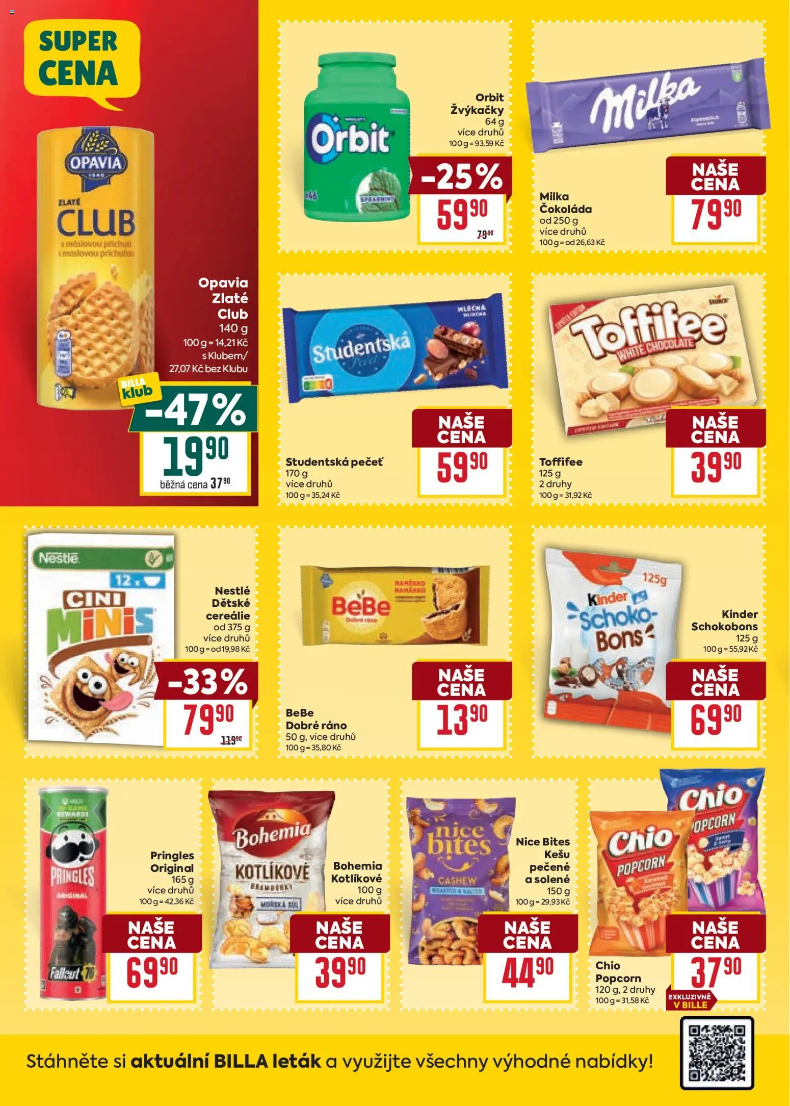 Billa Velký leták od 02.09.2026 | Strana: 26 | Produkty: Čokoláda, Toffifee, Žvýkačky orbit, Kinder