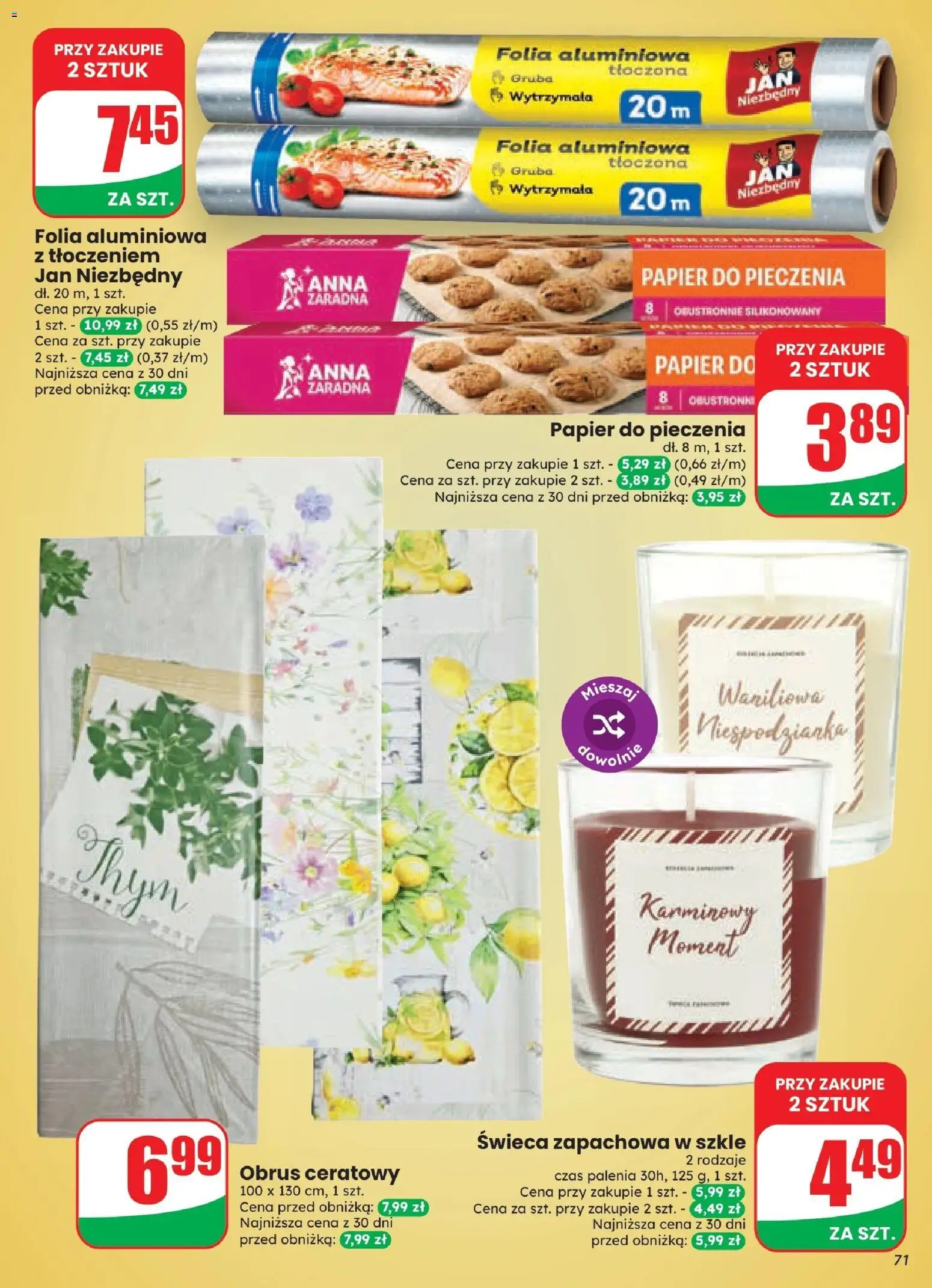 Dino gazetka od 21.10.2026 | Strona: 71 | Produkty: Folia aluminiowa, Świeca, Papier do pieczenia, Folia