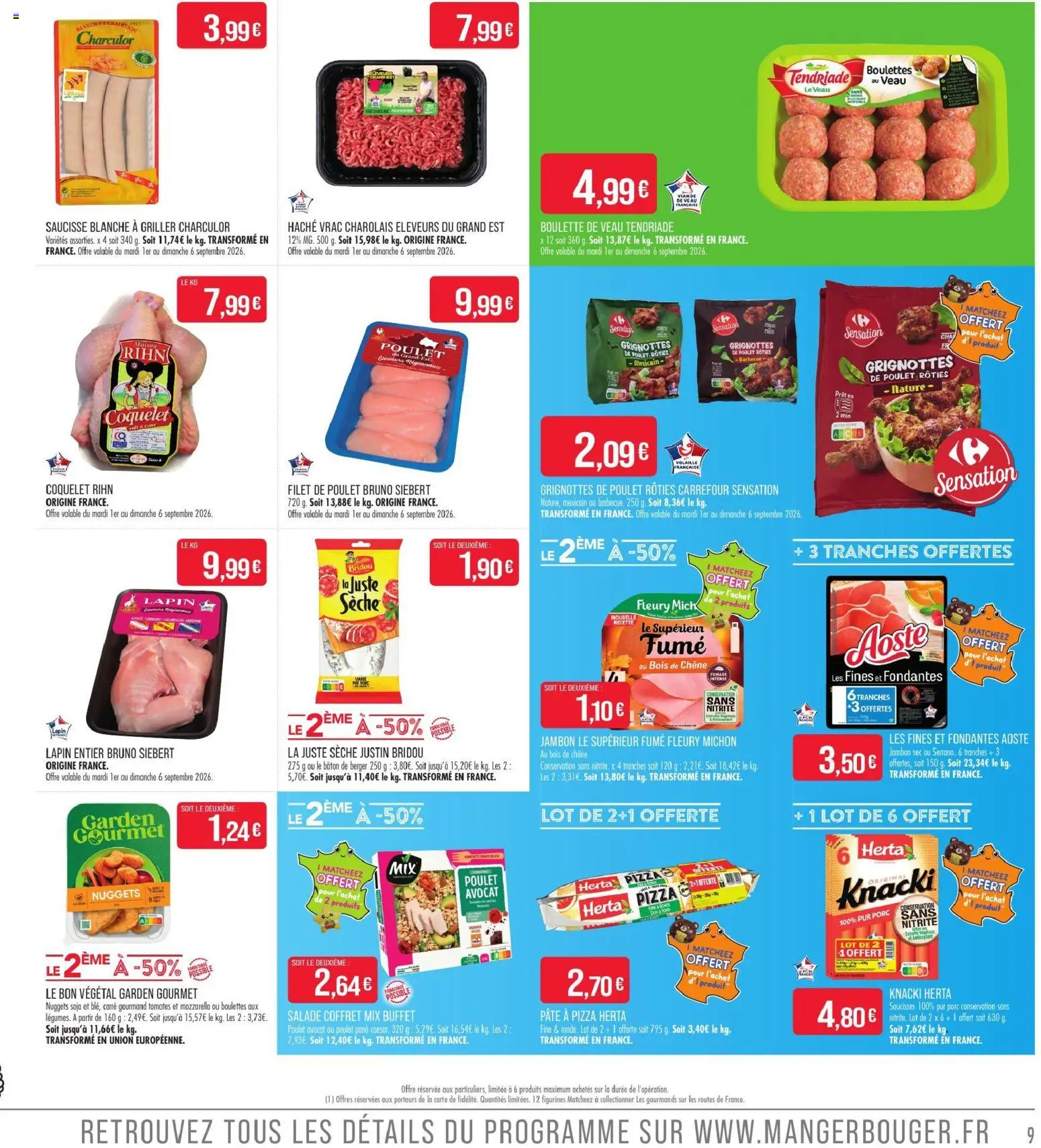 {H1} | Page: 9 | Produits: Lapin, Volaille, Coquelet, Tomates
