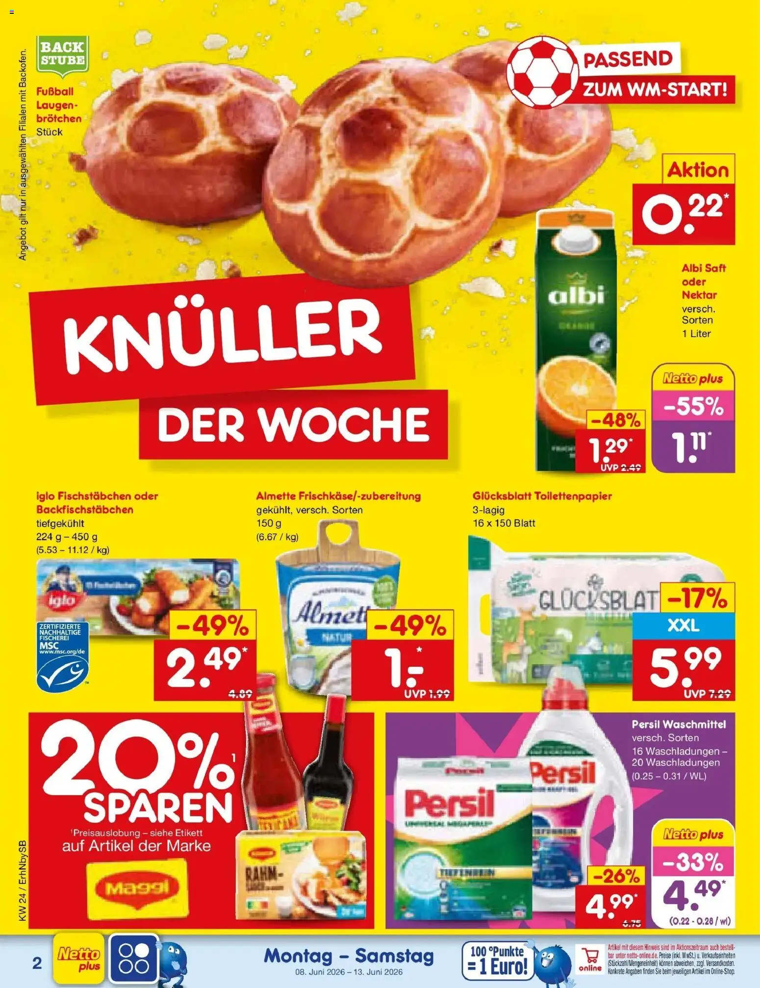 Netto Marken-Discount Prospekt Metten – gültig ab 08.06.2026 | Seite: 4 | Produkte: Maggi, Waschmittel, Persil, Toilettenpapier