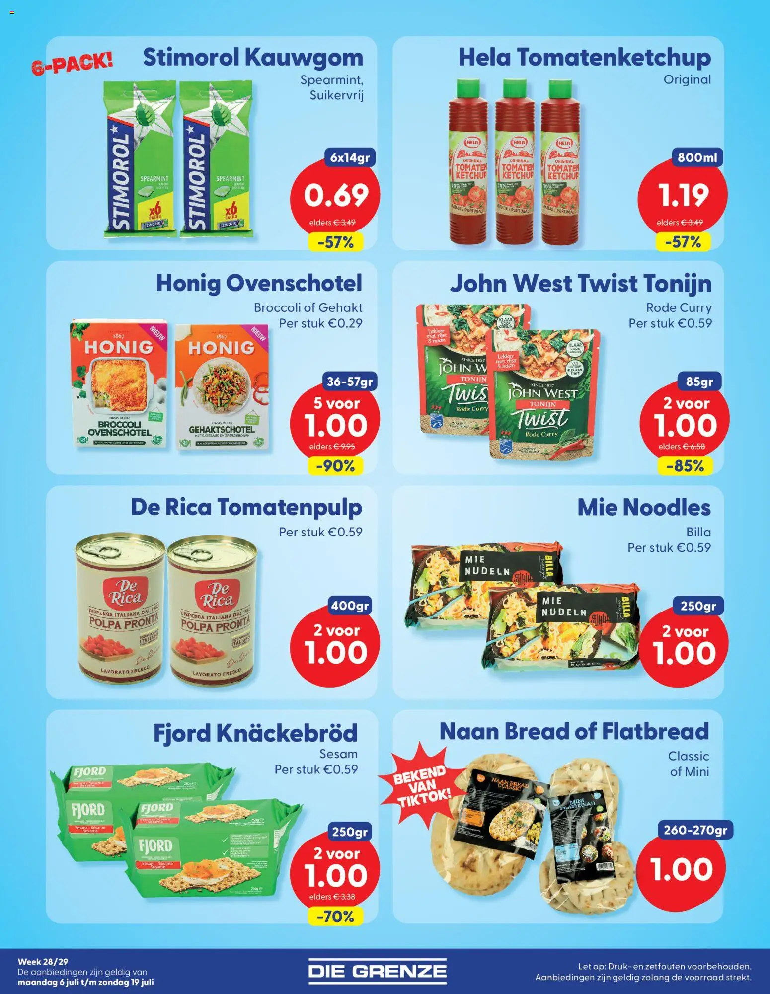 {H1} | Pagina: 5 | Producten: Broccoli, Rijst, Gehakt, Kauwgom