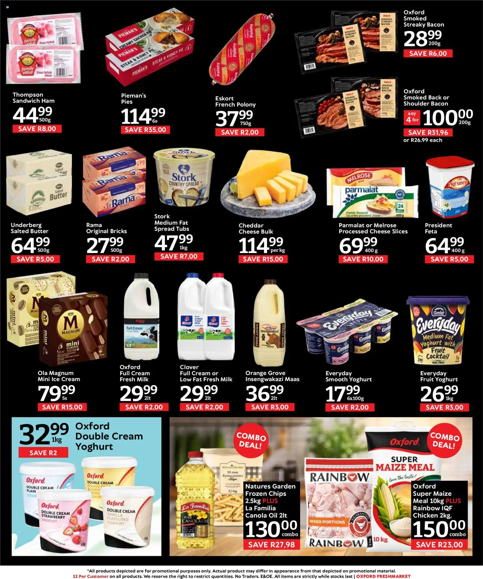 New Oxford Freshmarket catalogue – valid from 22/07/2026 | Page: 12 | Products: Yoghurt, Maize meal, Ham, Fruit