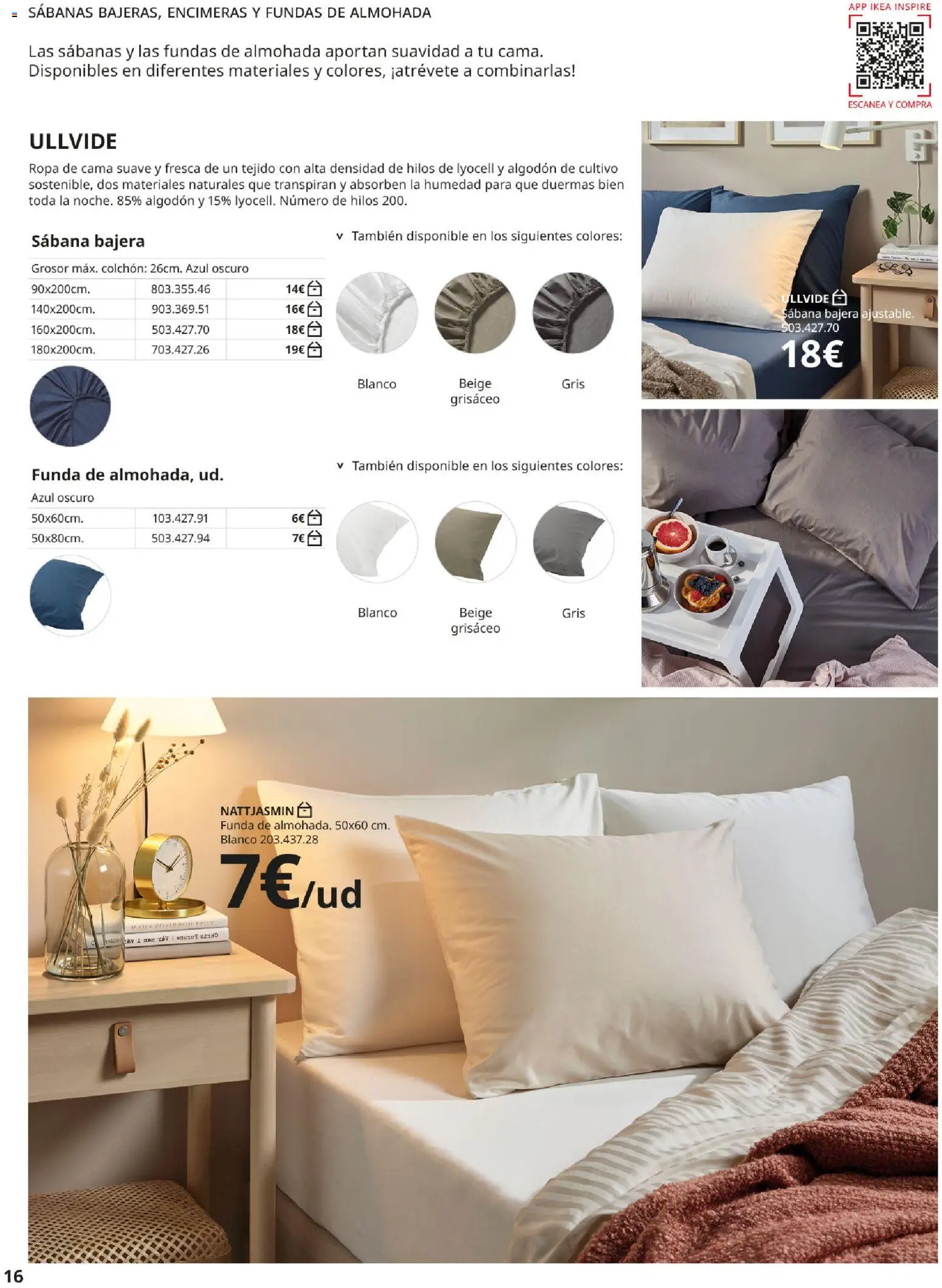 IKEA - Ropa de cama │ válido desde el 01/09/2026 | Página: 16 | Productos: Colchon, Funda, Algodón, Cama