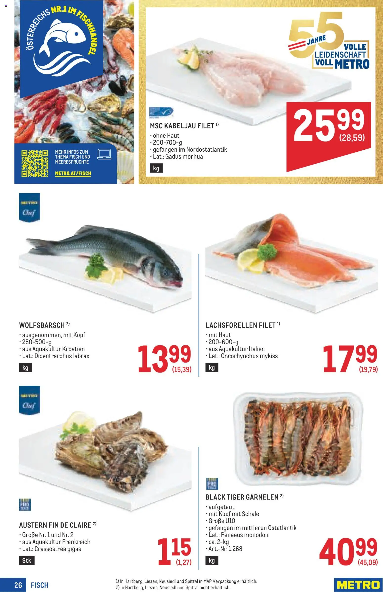 Metro angebote Profi gültig ab 15.10.2026 | Seite: 26 | Produkte: Meeresfrüchte, Fisch