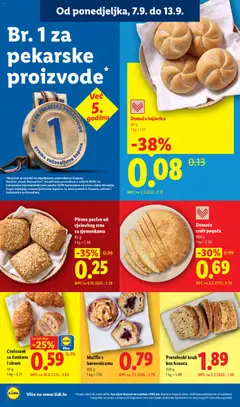 Domaća kajzerica, Domaća kajzerica 60 g - Pregled kataloga iz trgovine Lidl, vrijedi od 07.09.2026 | Stranica: 8